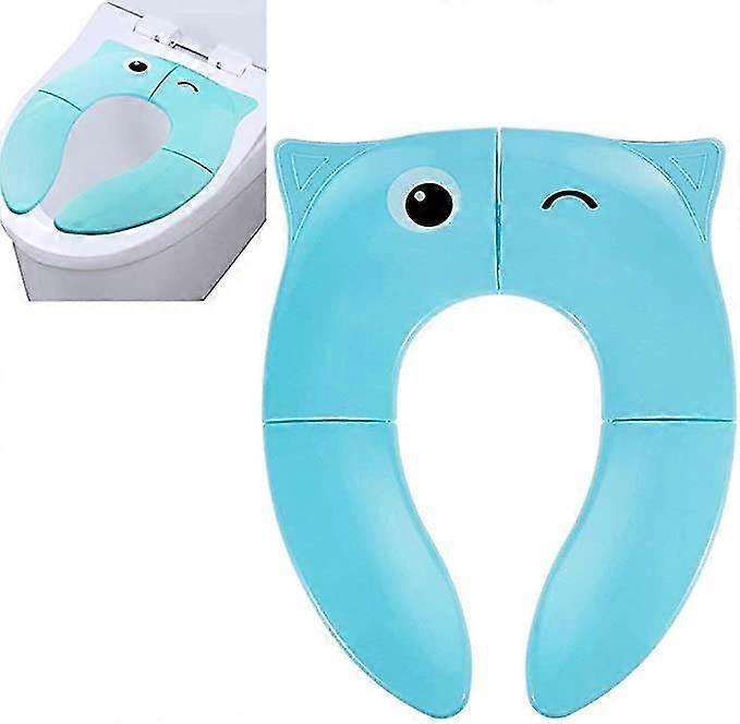 Összecsukható ülés gyerekeknek utazó WC-ülőke kék 26 * 36cm