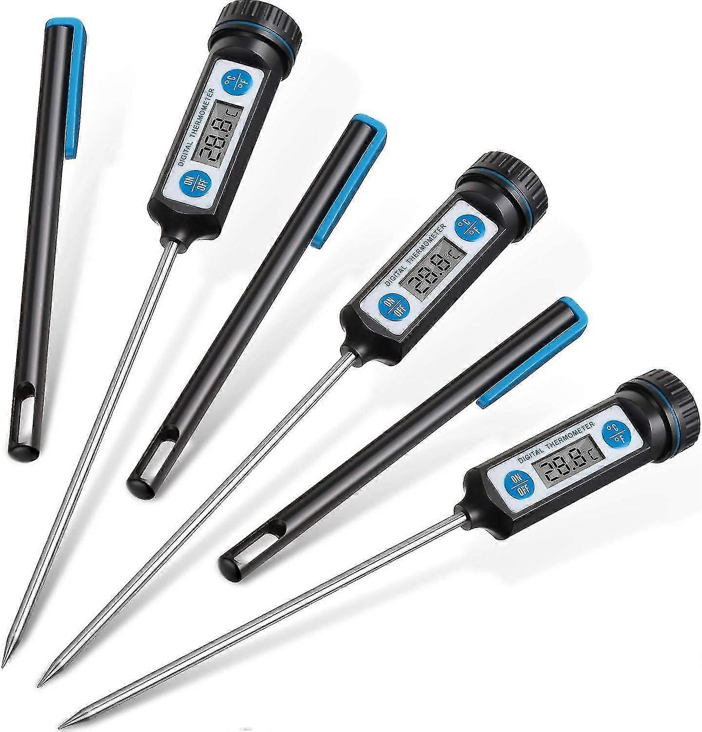 Digital probe thermometer for grilling with waterproof casing