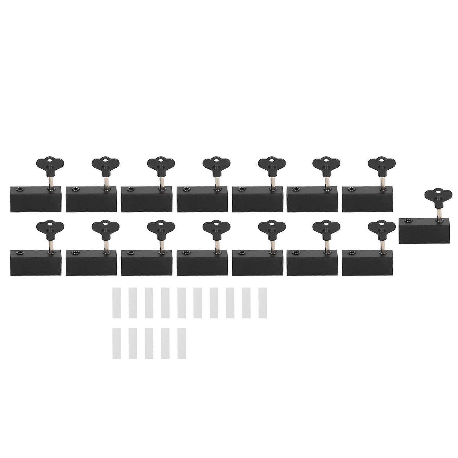 15Pack Sliding Door Safety Lock Double Hole Adjustable Child Vertical Horizontal Sliding Window Security Lock Black