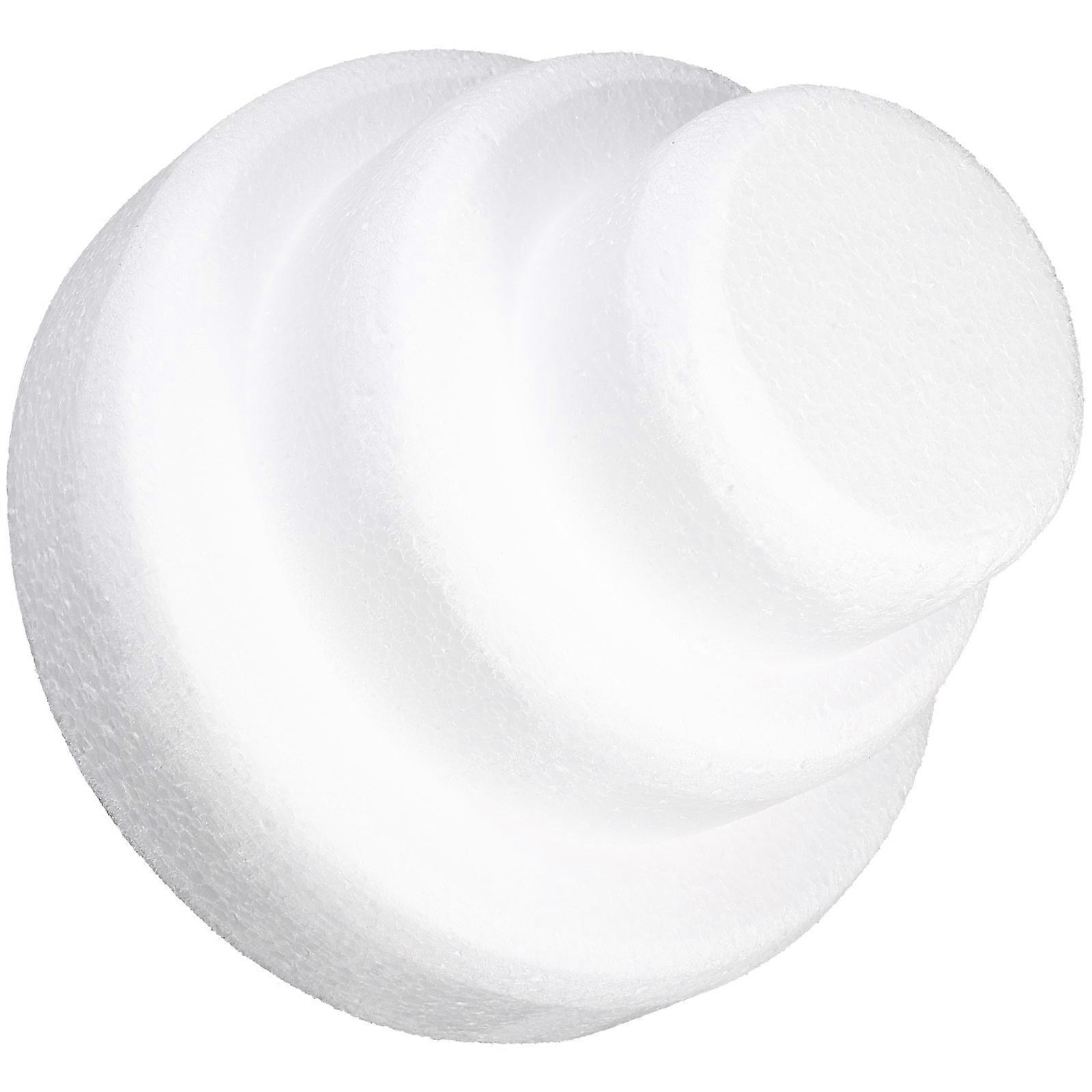 Egg Cake Model Round Foams Cake Model for Decoration 3Pcs White Foam Set