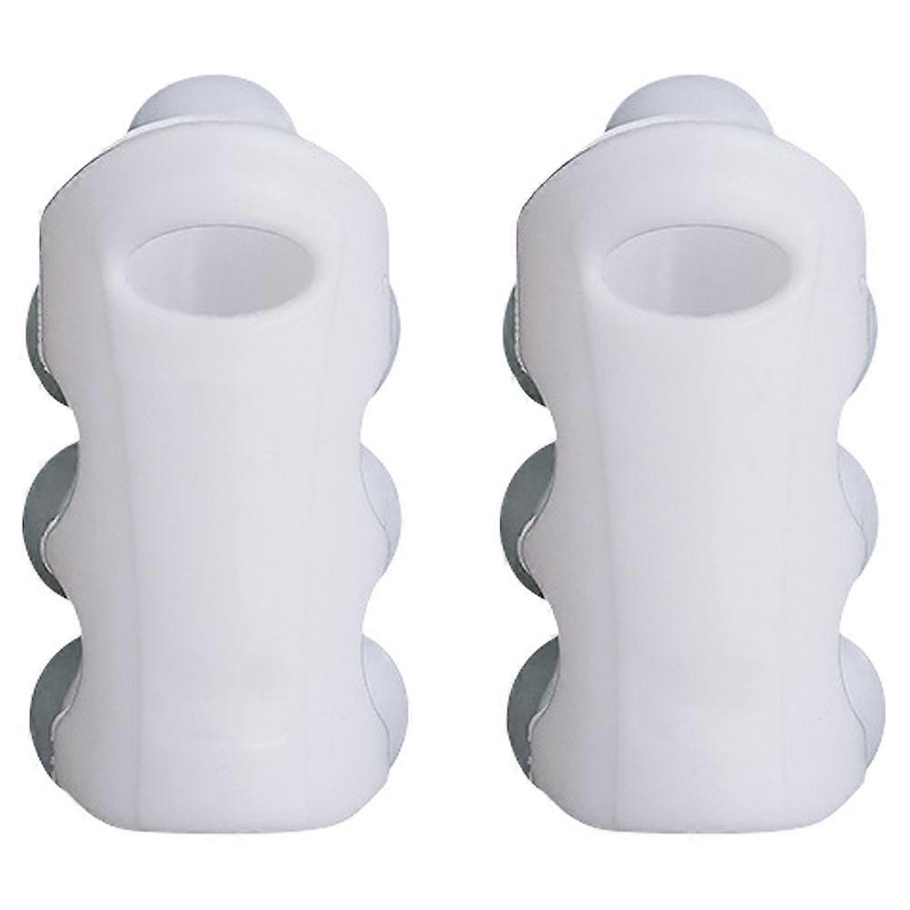 White Shower Head Holder Bracket for Bathroom Use 4Pcs Tpr Material
