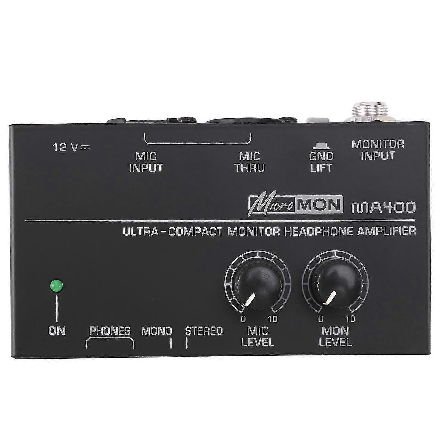 Ma400 Preamplificator pentru căști Preamplificator microfon Preamplificator pentru căști Preamplificator Mixer monitor personal,E
