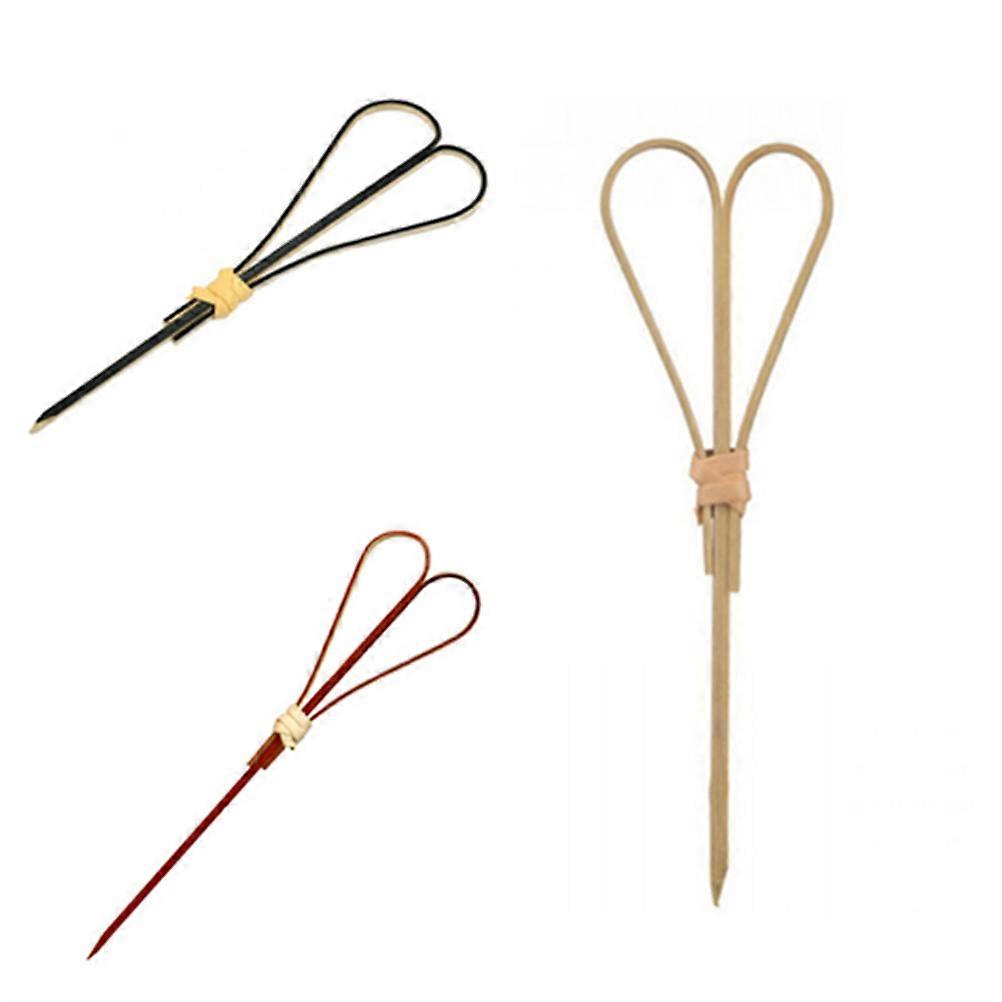 Handmade Chicken Cocktail Picks Scissors Shaped Bamboo for Eating Use 50Pcs