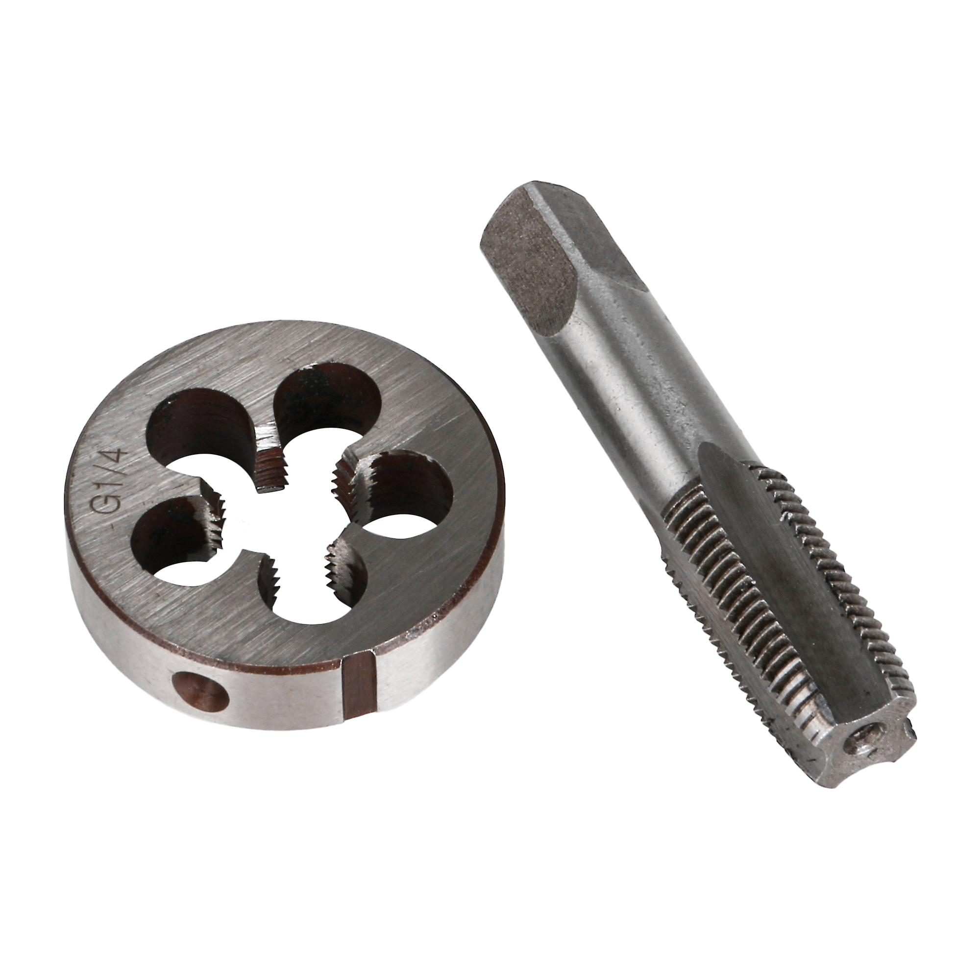 Silver BSP1/4 Bearing Steel Thread Tap Hardware Rethreading Set