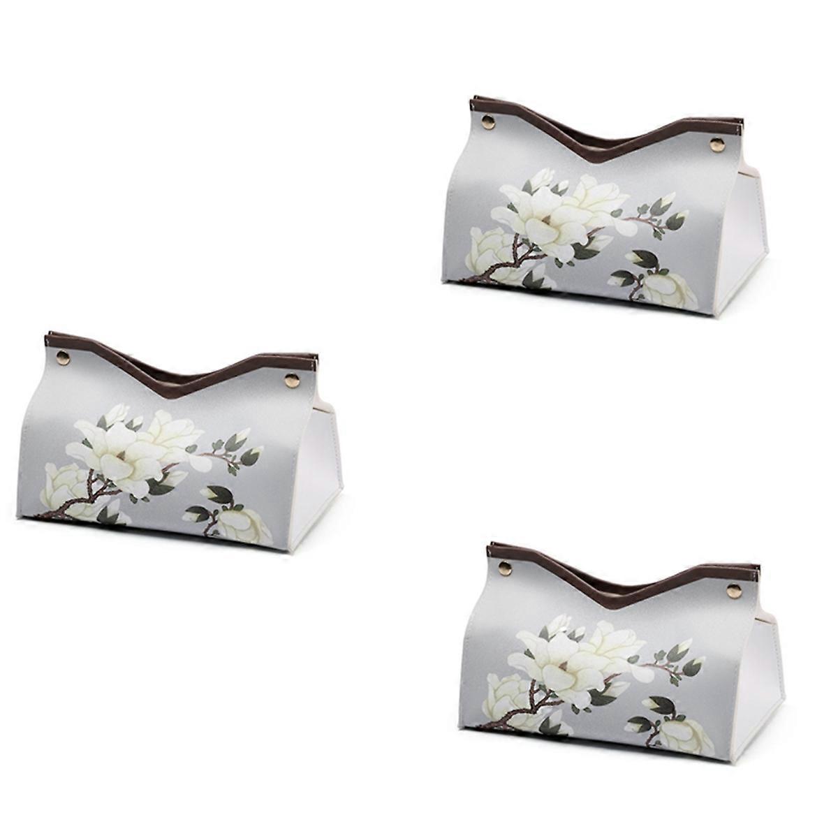  Chinese Style Leather Tissue Box, Home Coffee Table Decoration