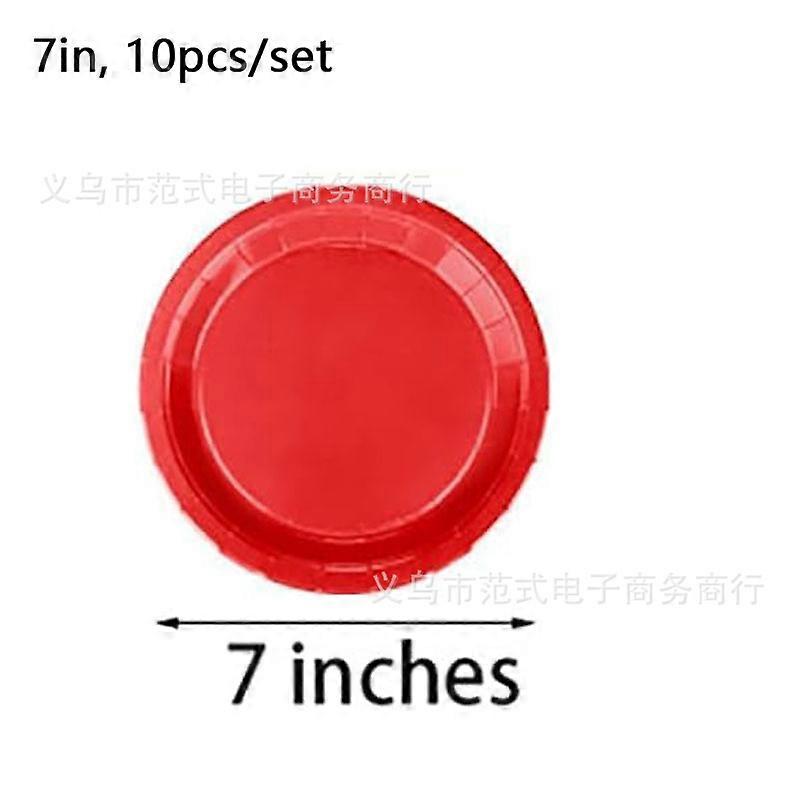 Red theme birthday party decoration disposable tableware paper plates, paper cups, paper towels, knives, forks, spoons and tablecloths