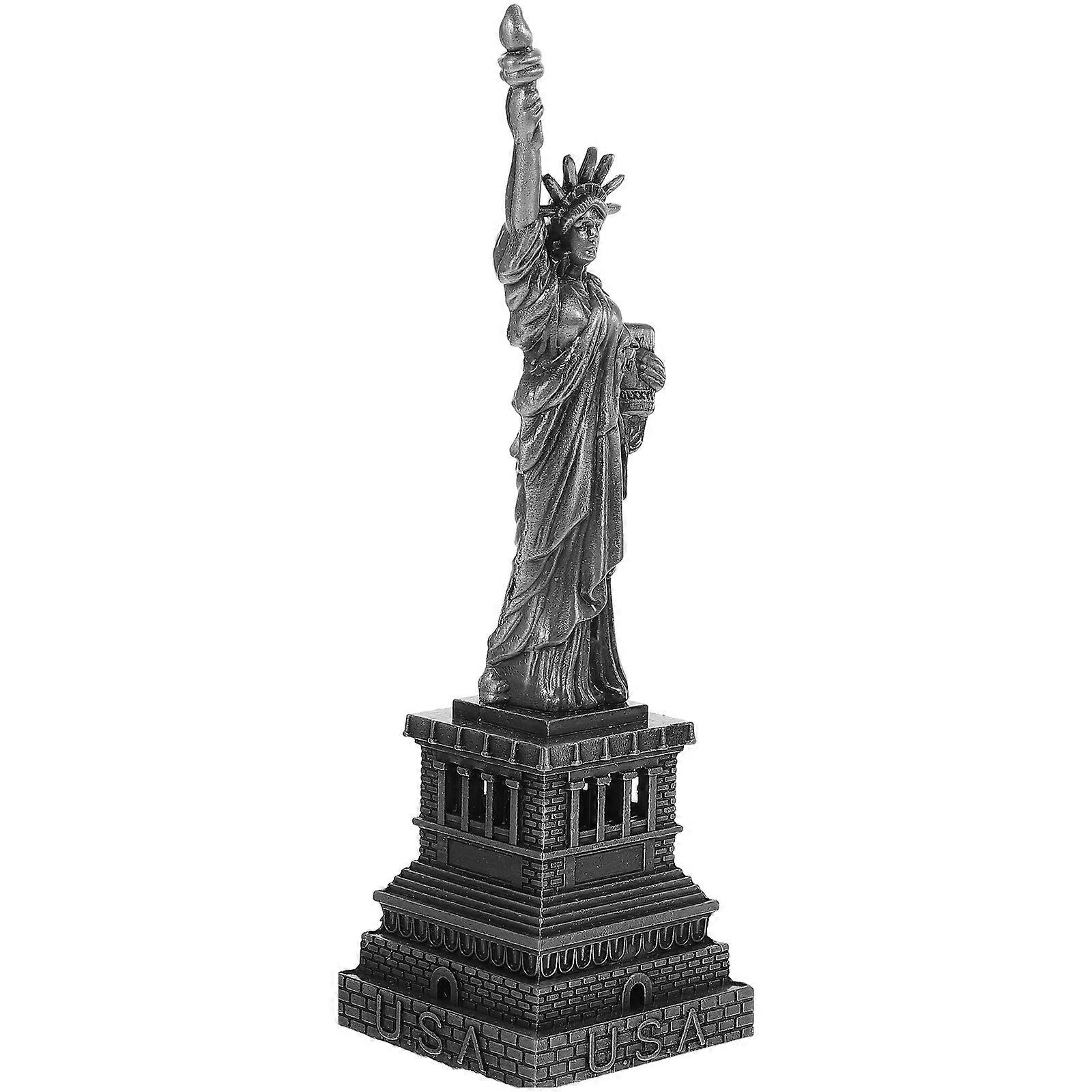 Alloy Statue of Liberty Ornament for Desktop Decoration 2Pcs