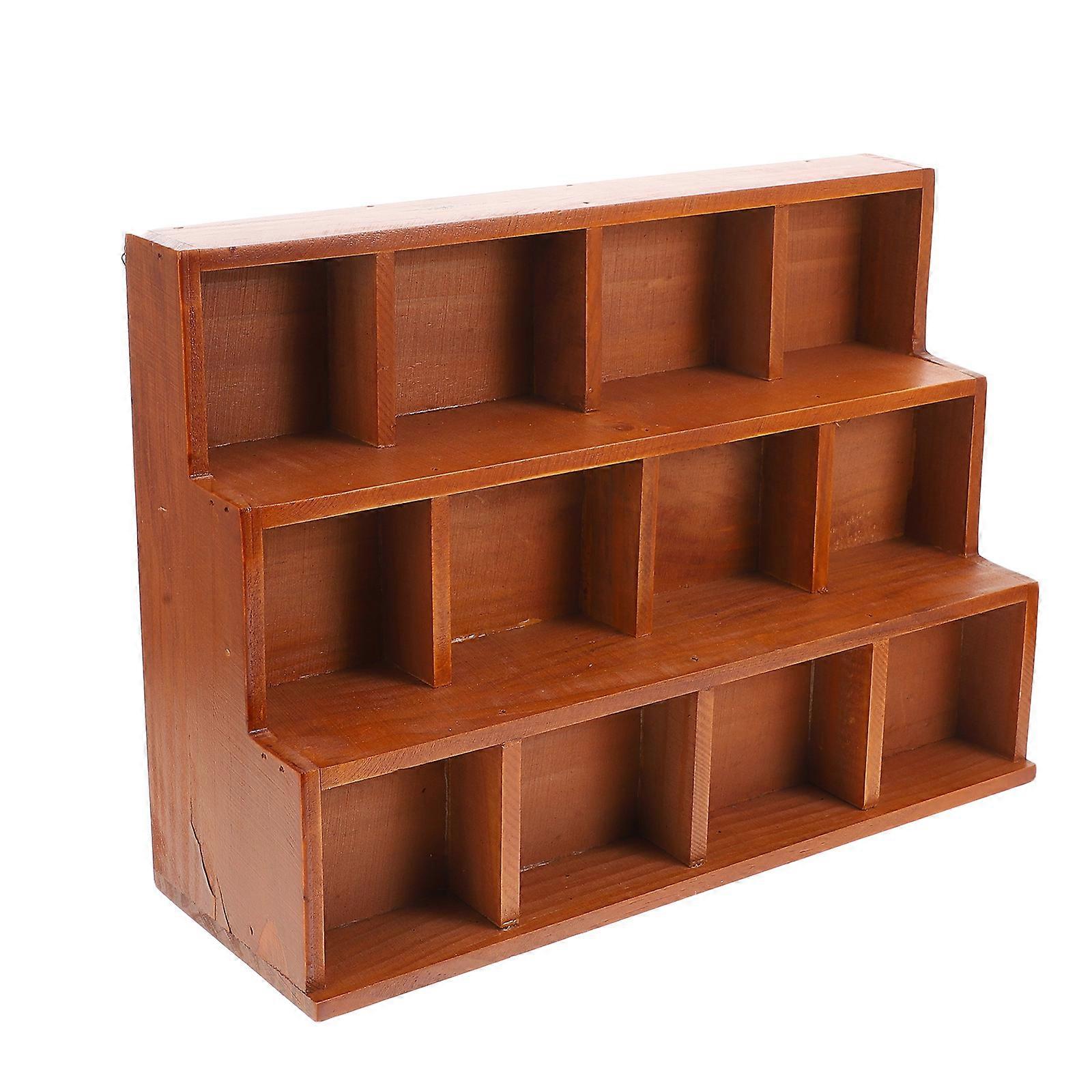 Wooden Storage Box for Storage Use with Multi-Grid and Handicraft Design