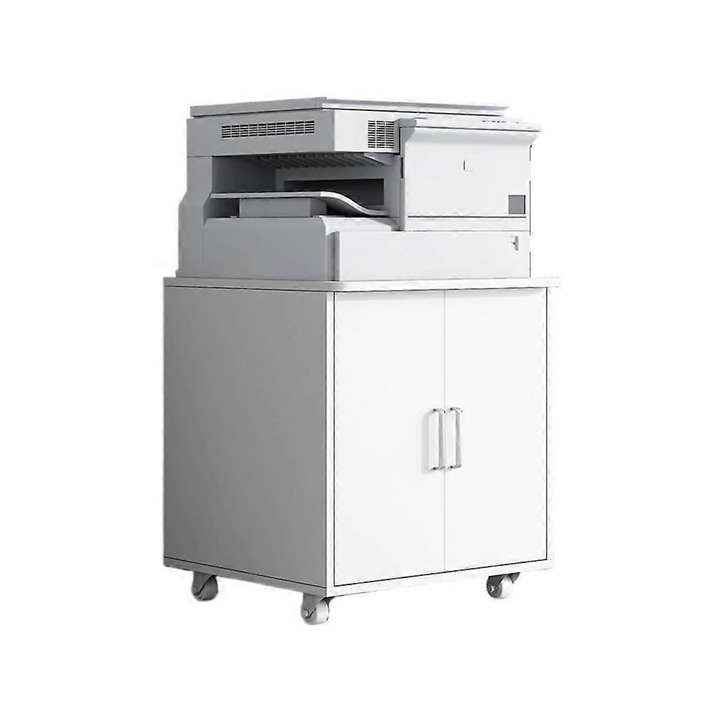 File Folder Printer Cabinet Rounded Corner Mobile Base White Storage Cabinet Small File Cabinet File Organizer