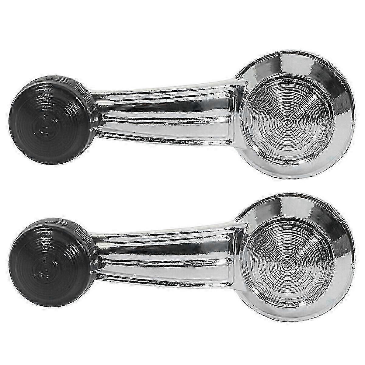Chrome Door Window Crank Handle Pair Set for Pontiac, Cadillac, Chevy, Olds, Buick - 1732326 20348200