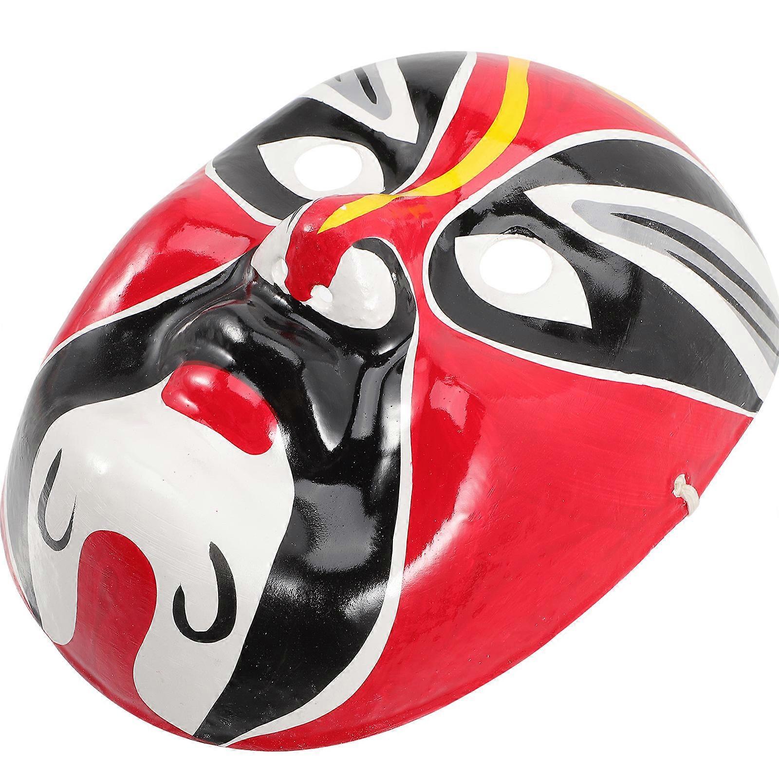 Peking Opera Masks 2Pcs Multi Color Decorative Wall Hanging Ideal For Halloween Party or Costume Party