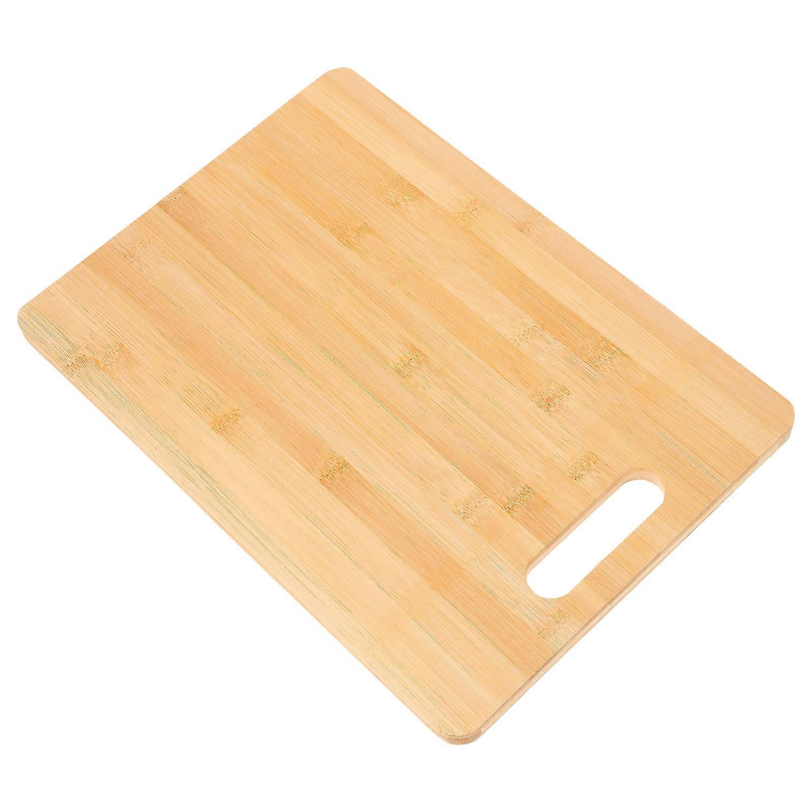 Anti-Slip Bamboo Board Home Use Kitchen Tool Rectangular Solid Design Cutting Meat Fruit Vegetable 1Pcs