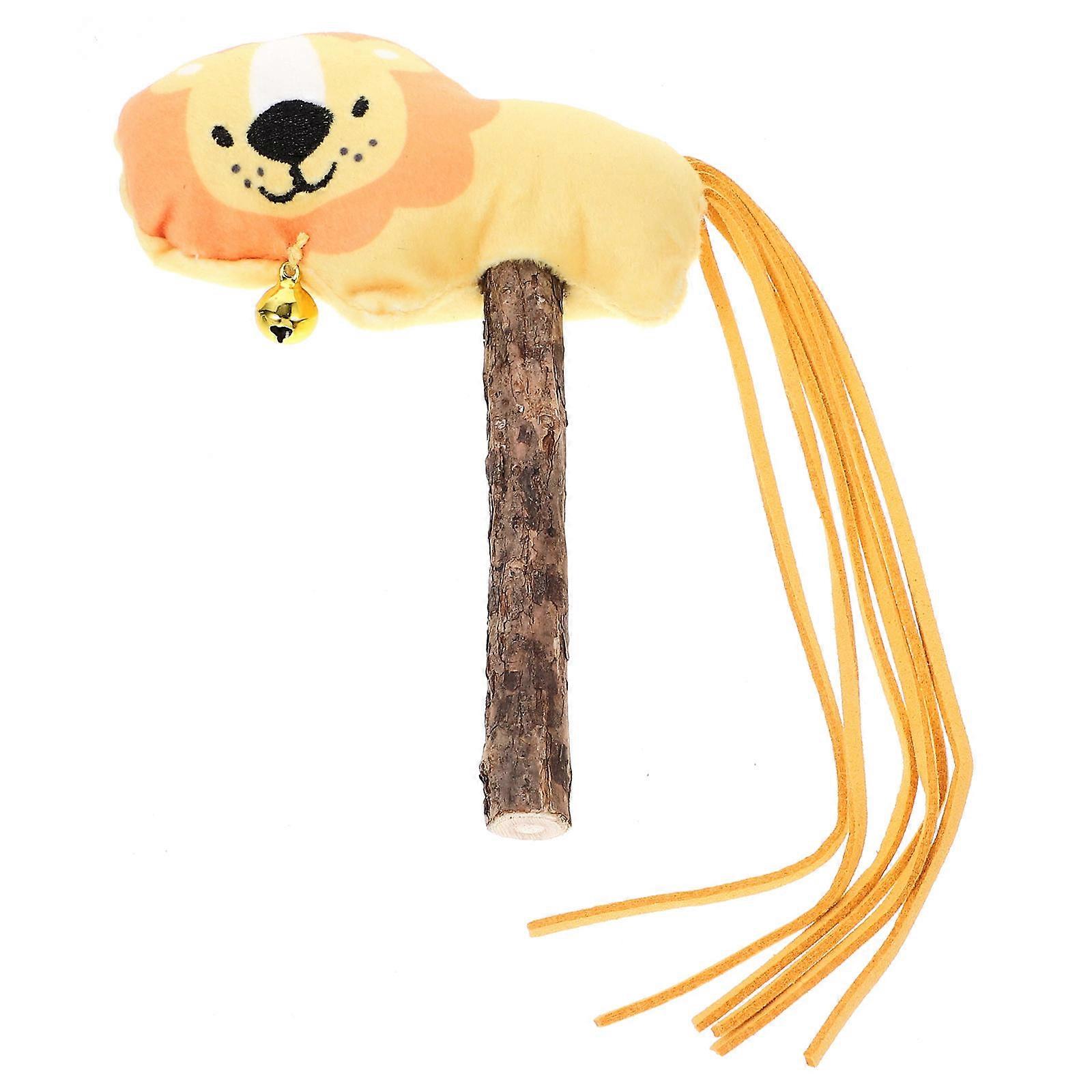 Interactive Cat Teaser Stick Wooden Handle For Indoor Play 4Pcs