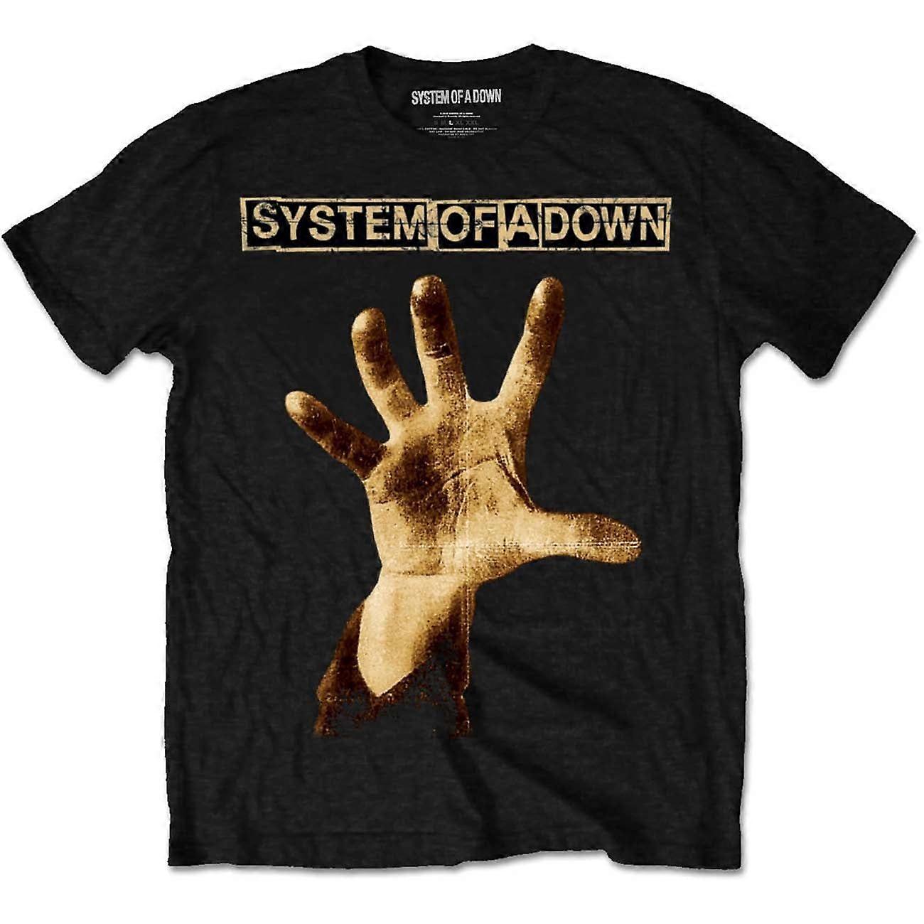 Hommes' s T-shirt System Of A Down Hand XX-Large Noir (S-5XL-Large)gxuaccwe05