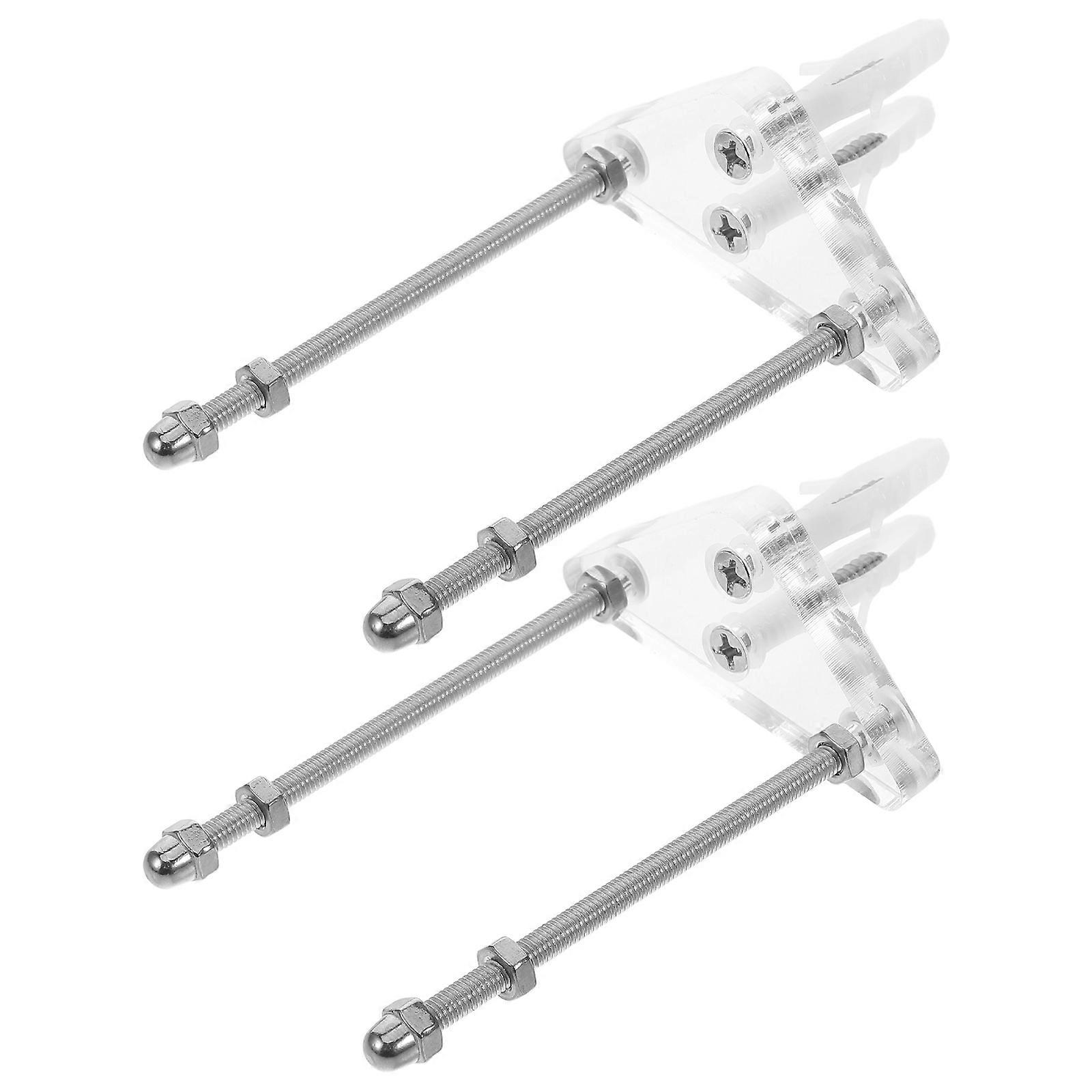 Skateboard Organizer Rack for Storage 2Pairs Transparent Acrylic Wall Mount