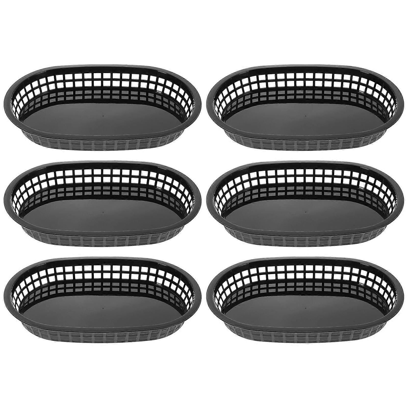Bread Holder Oval Food Baskets for Serving Snacks 24Pcs