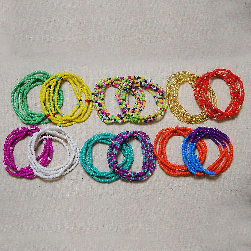 Decorated with simple double-layer handmade beaded body chain versatile