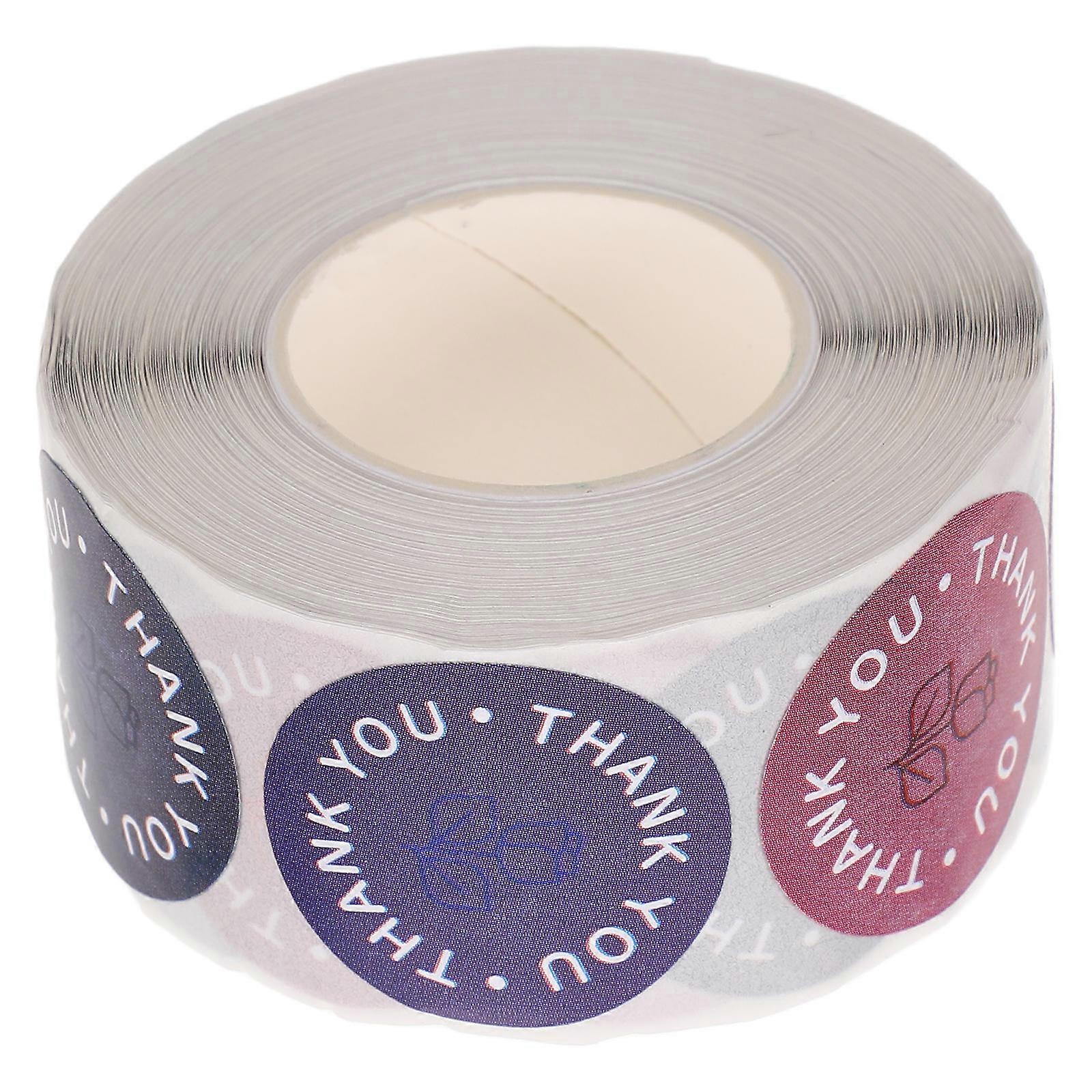 Thank You Rose Self-Adhesive Stickers for Wrapping 4 Rolls