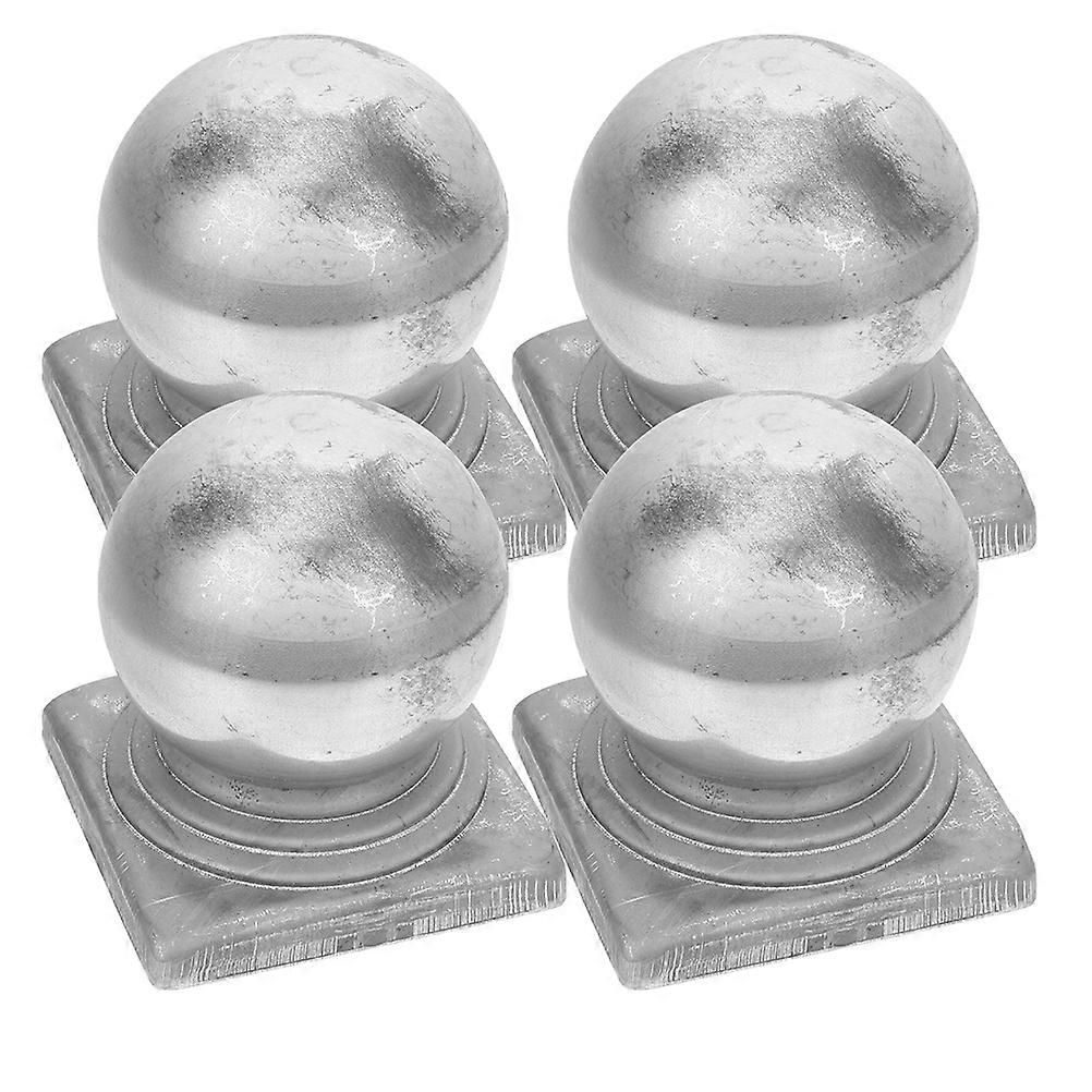 Ball Shaped Fence Caps Iron Post Covers 12 Pcs Decoration Guardrail Protective Solution