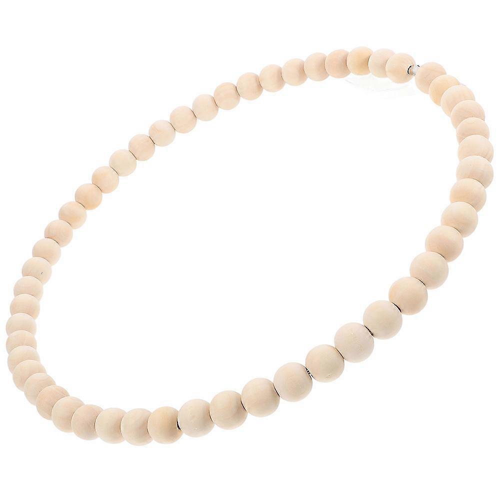 Wood Bead Ring Wreath for Decoration Featuring Dreamcatcher Design