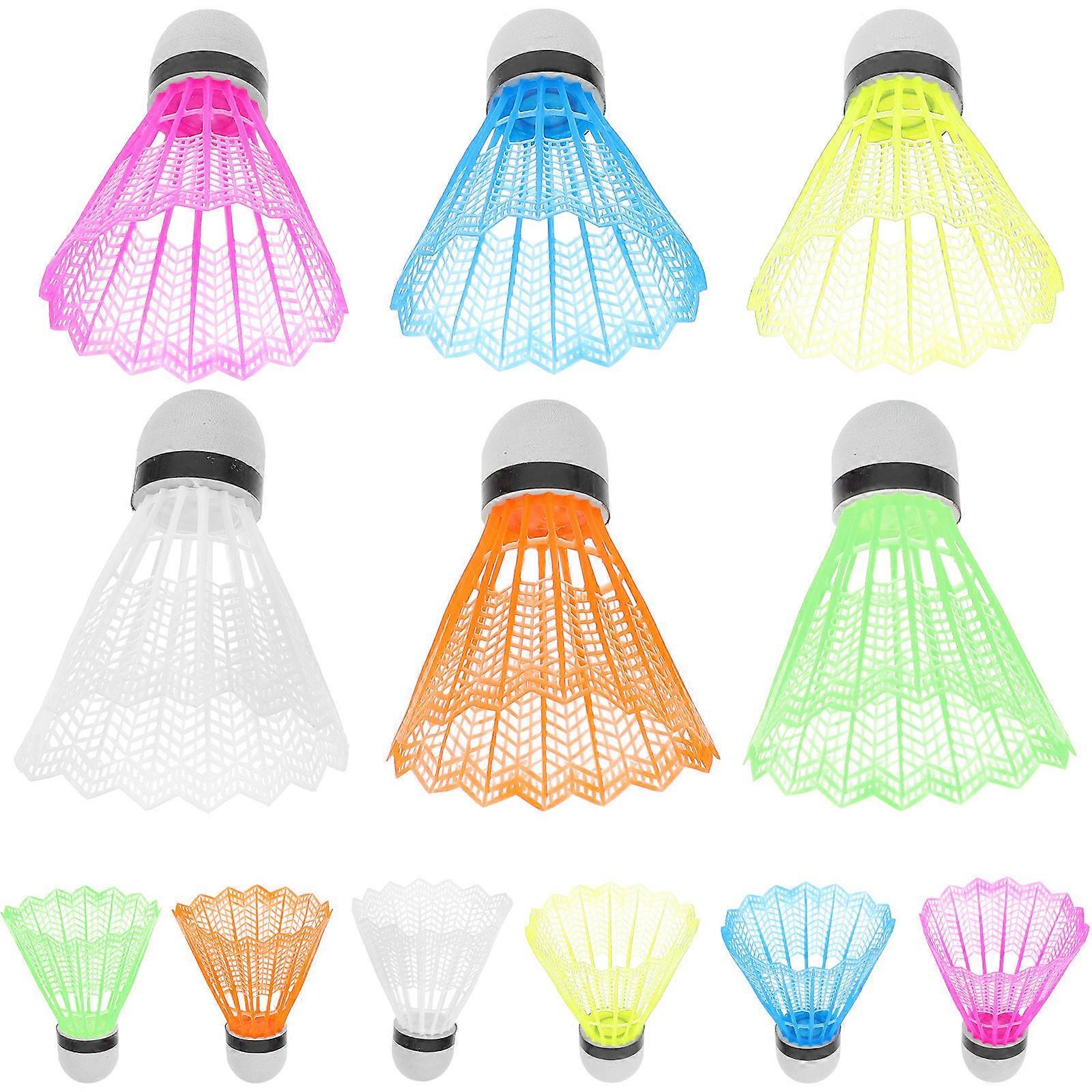 Assorted Color Badminton Shuttlecocks Plastic Sports Shuttlecocks 48Pcs