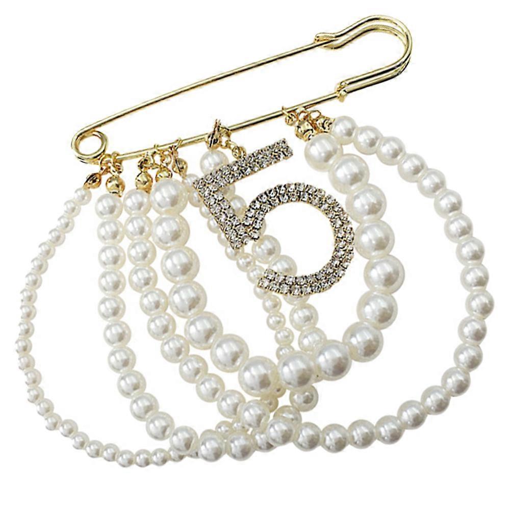 Elegant Brooch Multilayer Figure Brooch for Party Pearl Decoration
