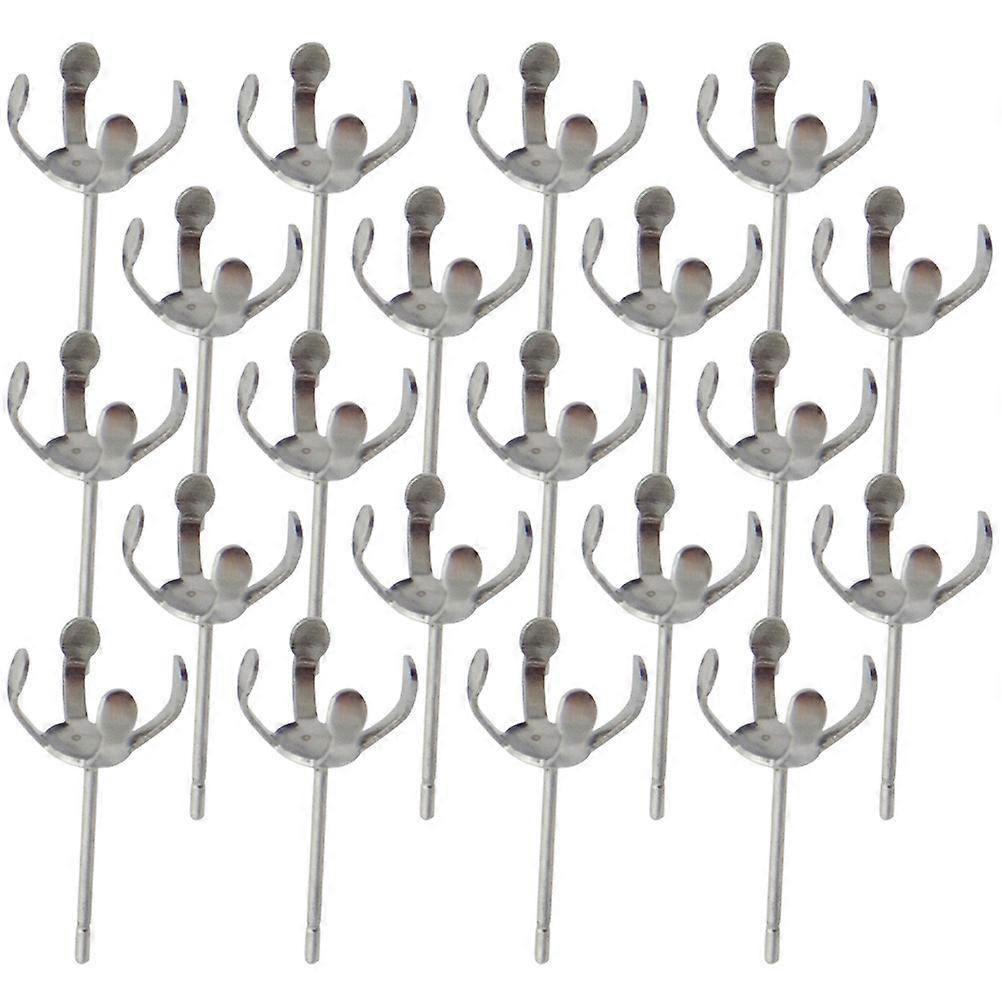 Silver Claw Ear Posts for DIY Earring Making 80Pcs Pearl Accessories
