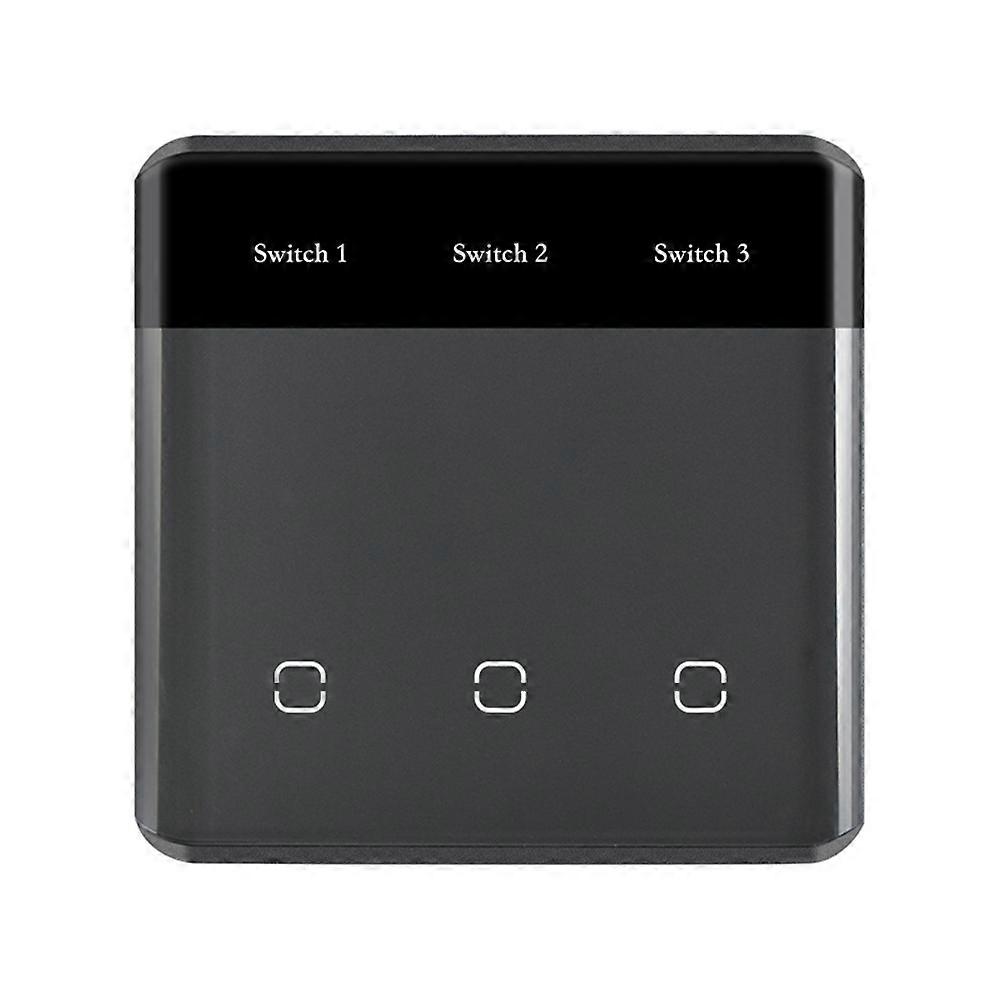 TUYA Smart ZigBee 3.0 Wireless Touch Switch EU Plug Black and Gray