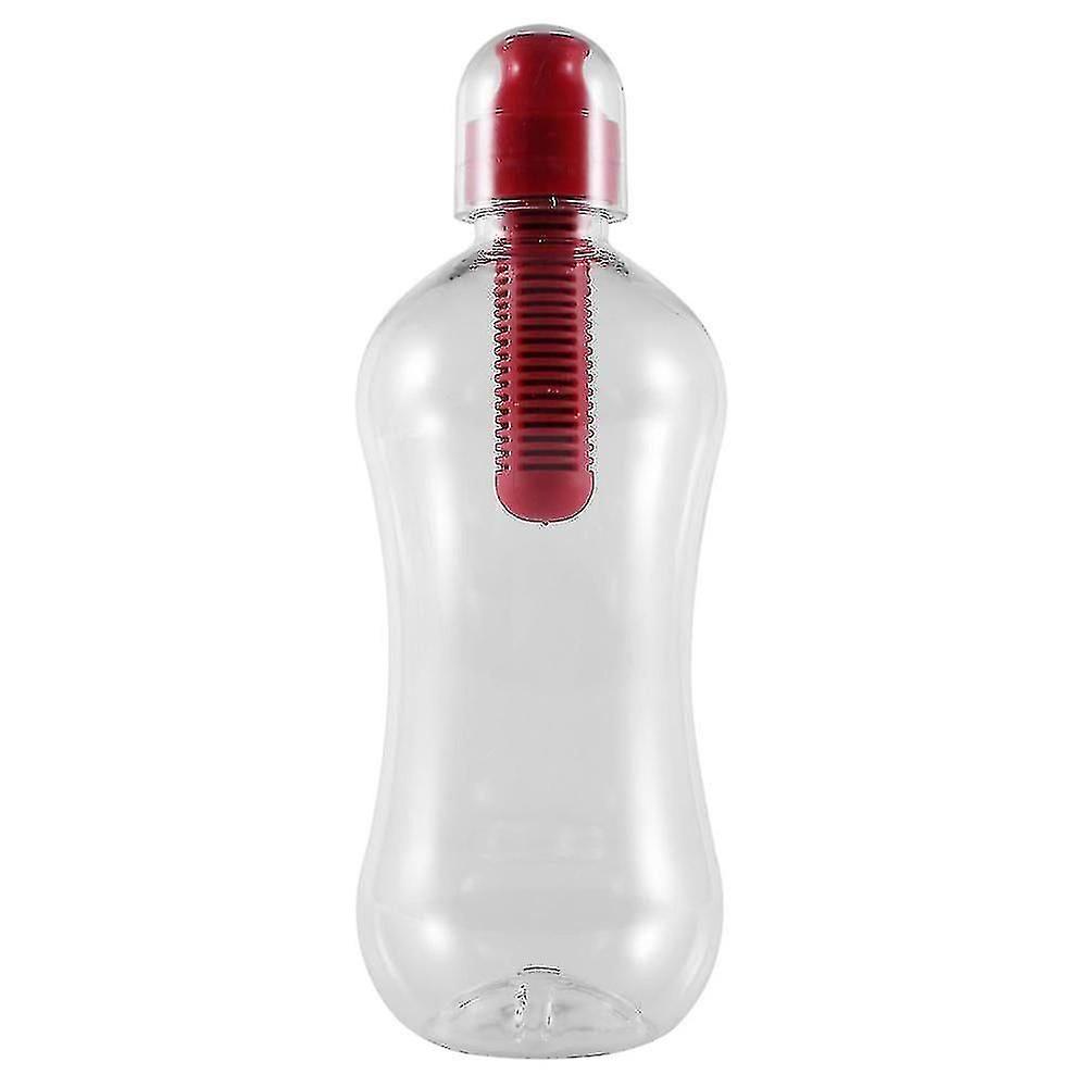 550ml Outdoor Water Bobble Hydration Filter Bottle Filtered Drinking, Red