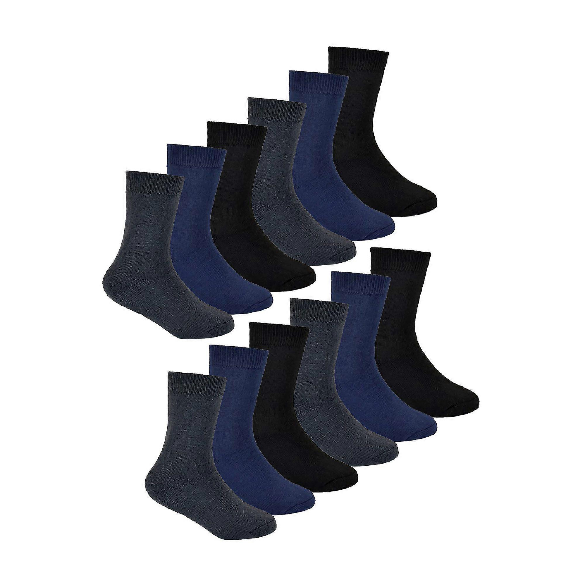 Sock Snob - 12 Pairs Thermal Soft Socks for Boys & Girls