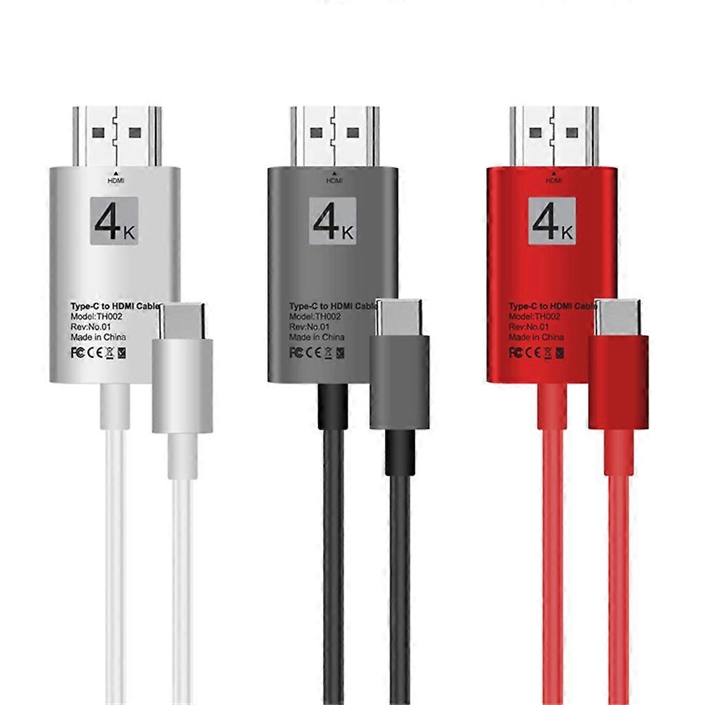 Jacenvly 2024 New Type-C Usb3.1 to Usb-C 4K 2K Hdmi Adapter Cable for Galaxy S8/S9 Plus Easter Decor Home Deals Spring Cleaning