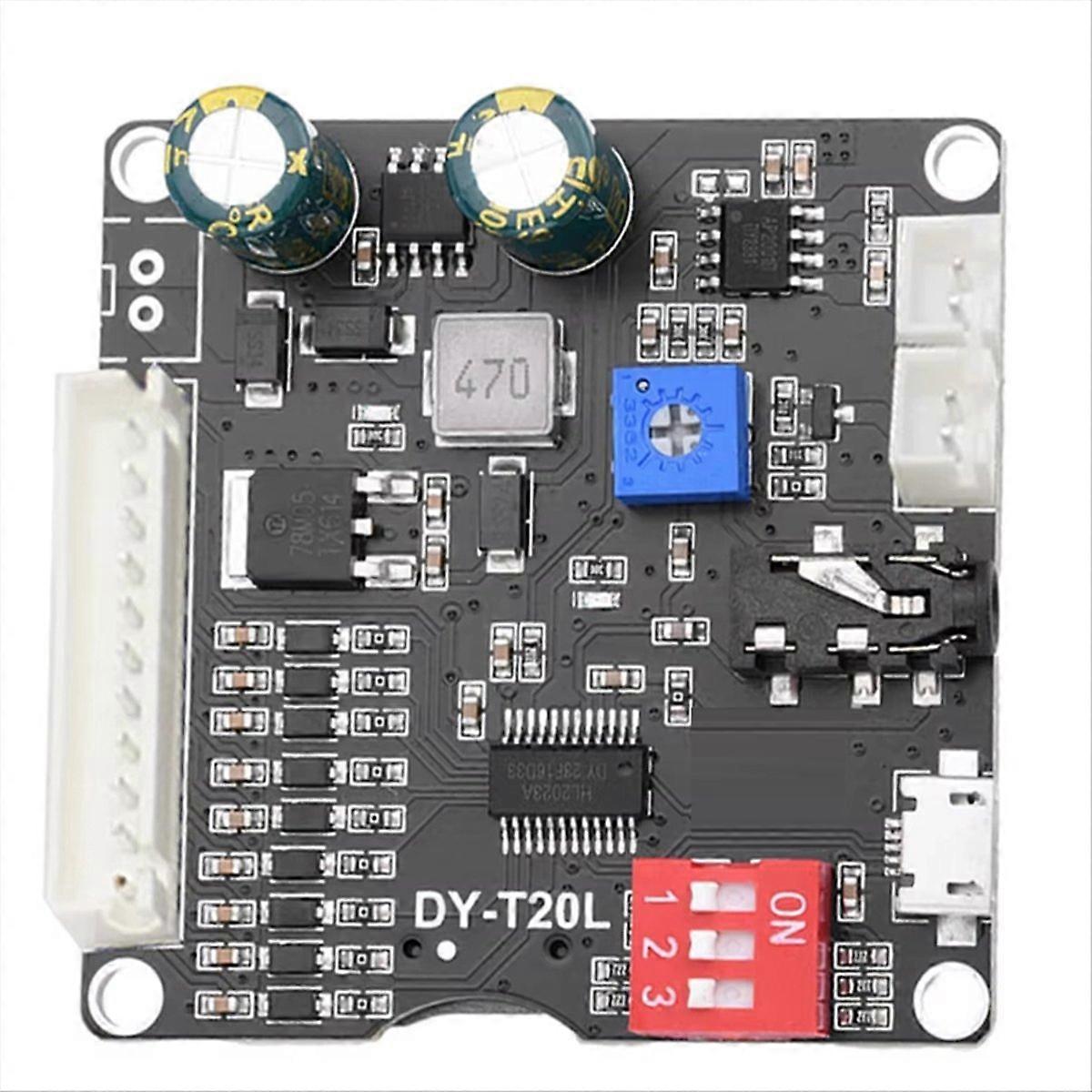 DC6-35V10W/20W Voice Mp3 Playback Control Module Trigger Audio Module Supports USB Flash Drive TF Card DY-T20L Micro-USB