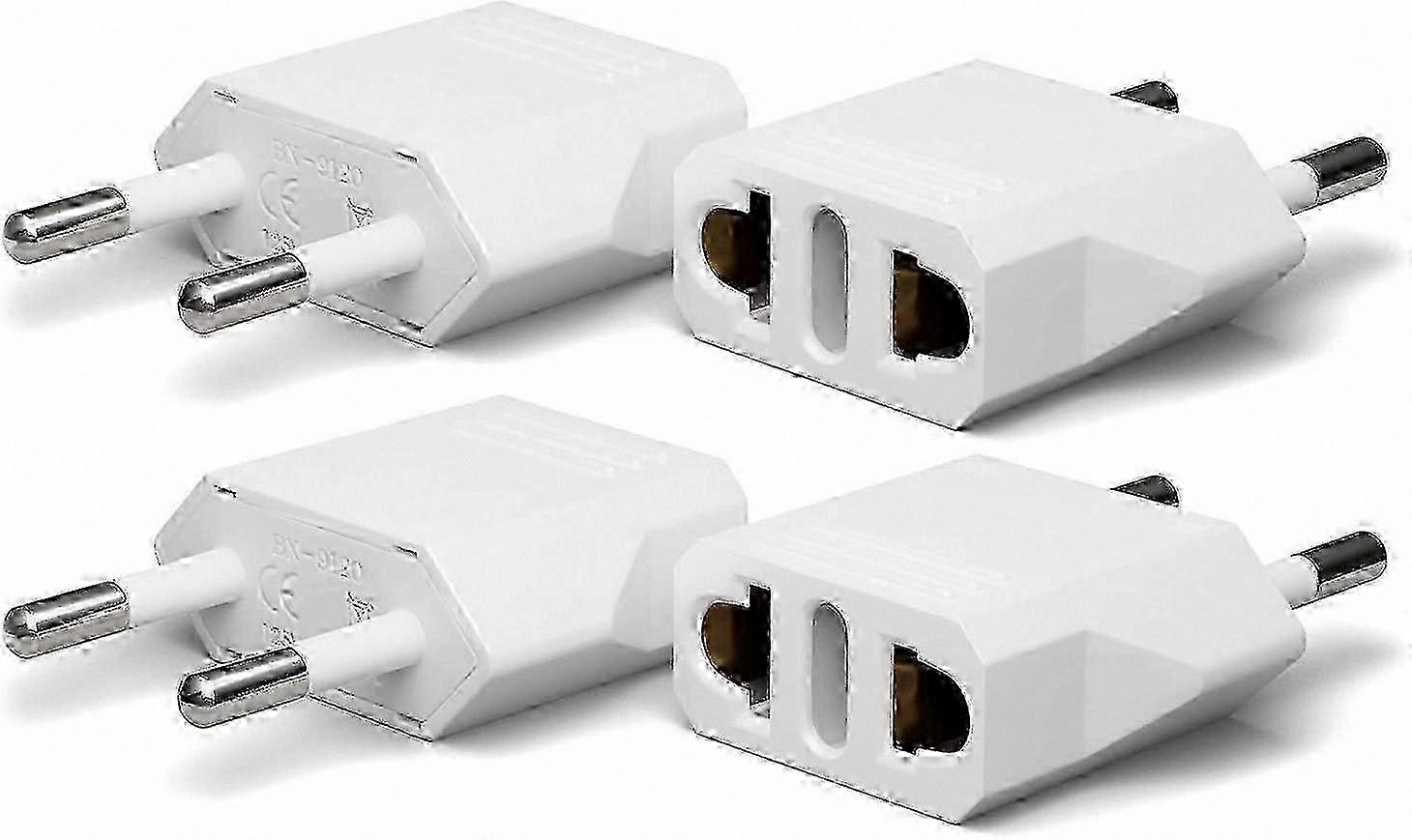 4-Pack Universal Travel Plug Adapter for Europe, Type C Outlet Converter US to EU