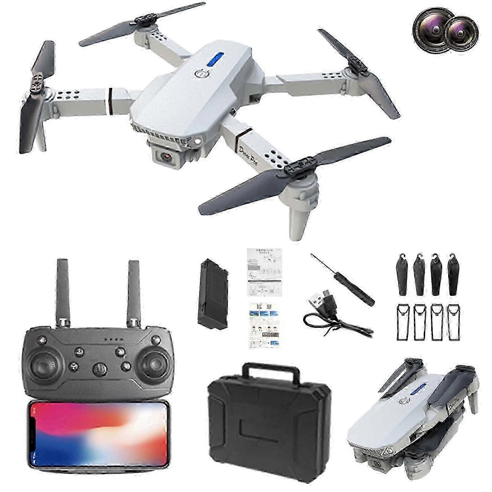 רחפן מיני YangJinLian עם מצלמה, 1080P HD FPV מתקפל, התנעה בלחיצה אחת, אחיזת גובה, צעצועים ומתנות לילדים, מבוגרים, מתחילים 25-26