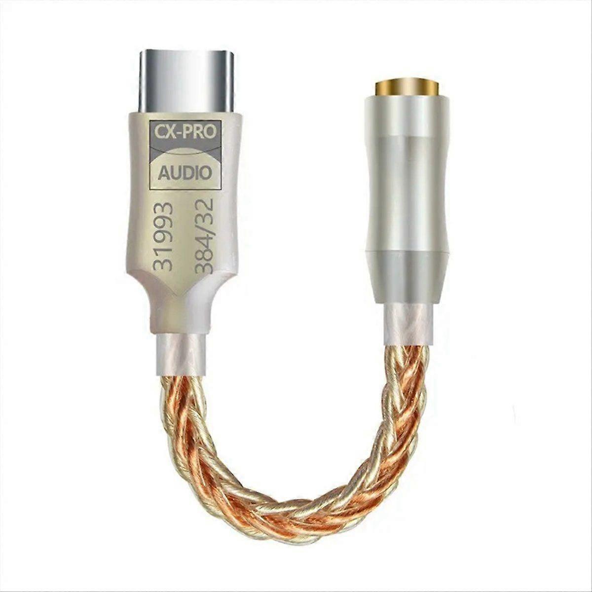 CX31993 HiFi DAC Type C To 3.5mm Headphone Amplifier Audio Decoder,A