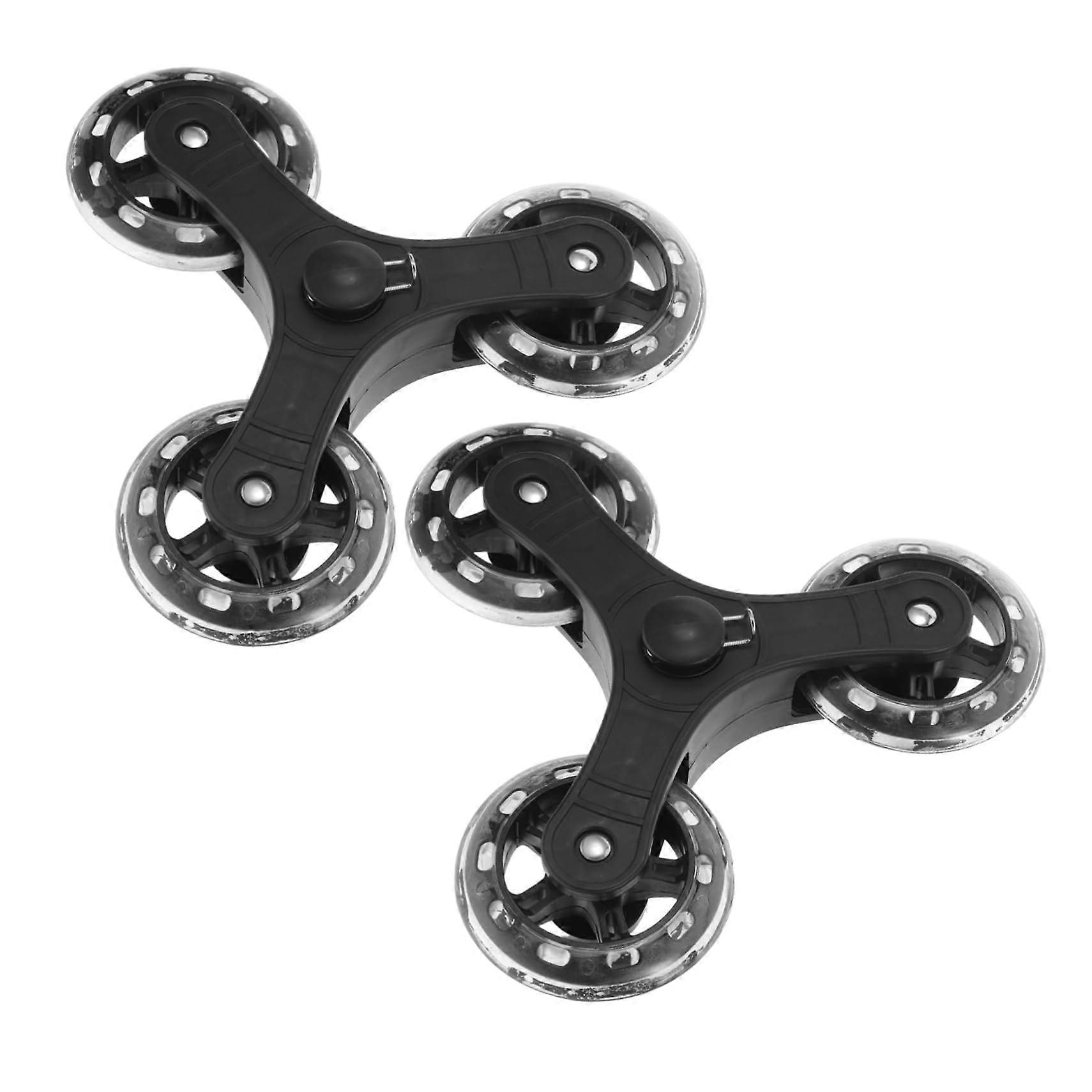 HeavyDuty Wheels For Grocery Cart 2Pack, StairClimbing, TriangleShaped Casters, Smooth Rolling