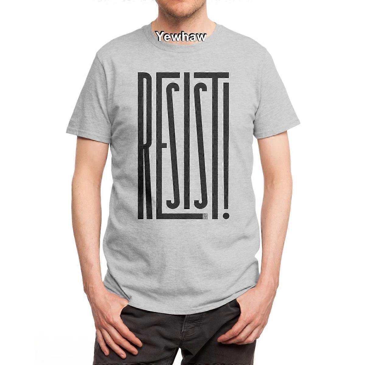 RESIST! T-Shirt typography bold minimalist black and white graphic design