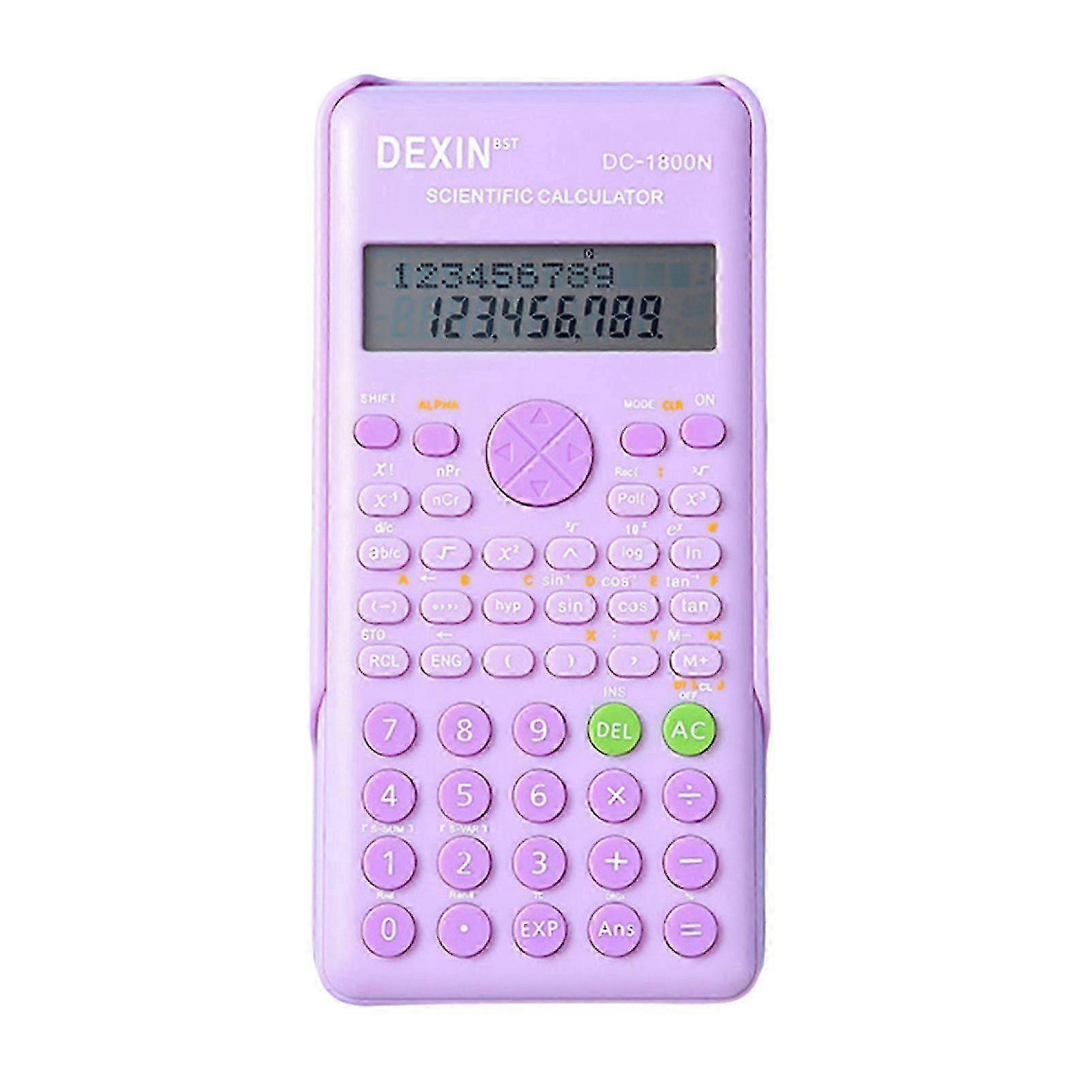 Scientific Calculators Pink Math Calculator with 240 Multi-Functional Calculator 2 Lines LCD Display Ideal for Teachers High College Students Middle S