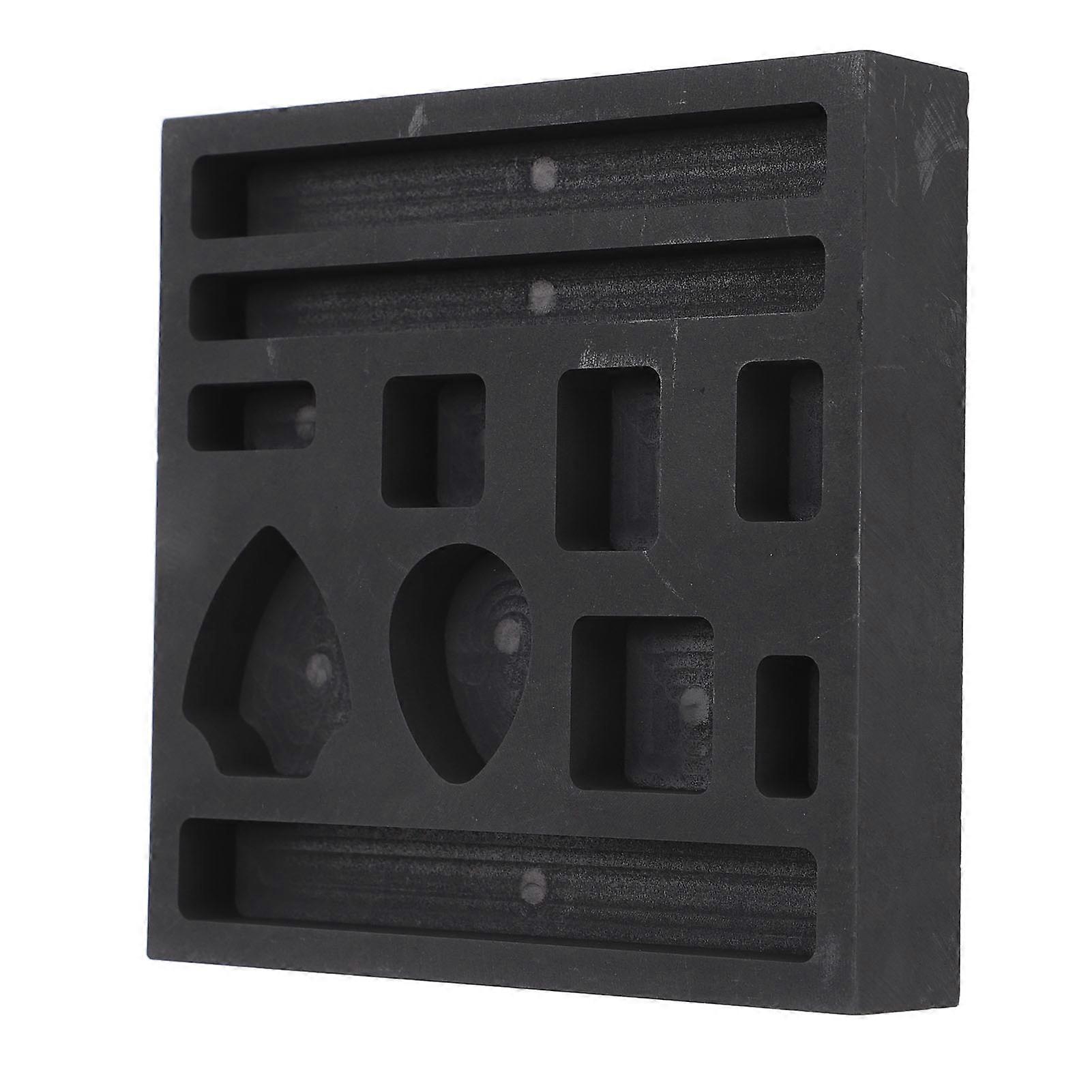 Graphite Ingot Mold for Metal Casting 11 Holes Easy Demoulding High Temperature Resistant with Movable Baffle 