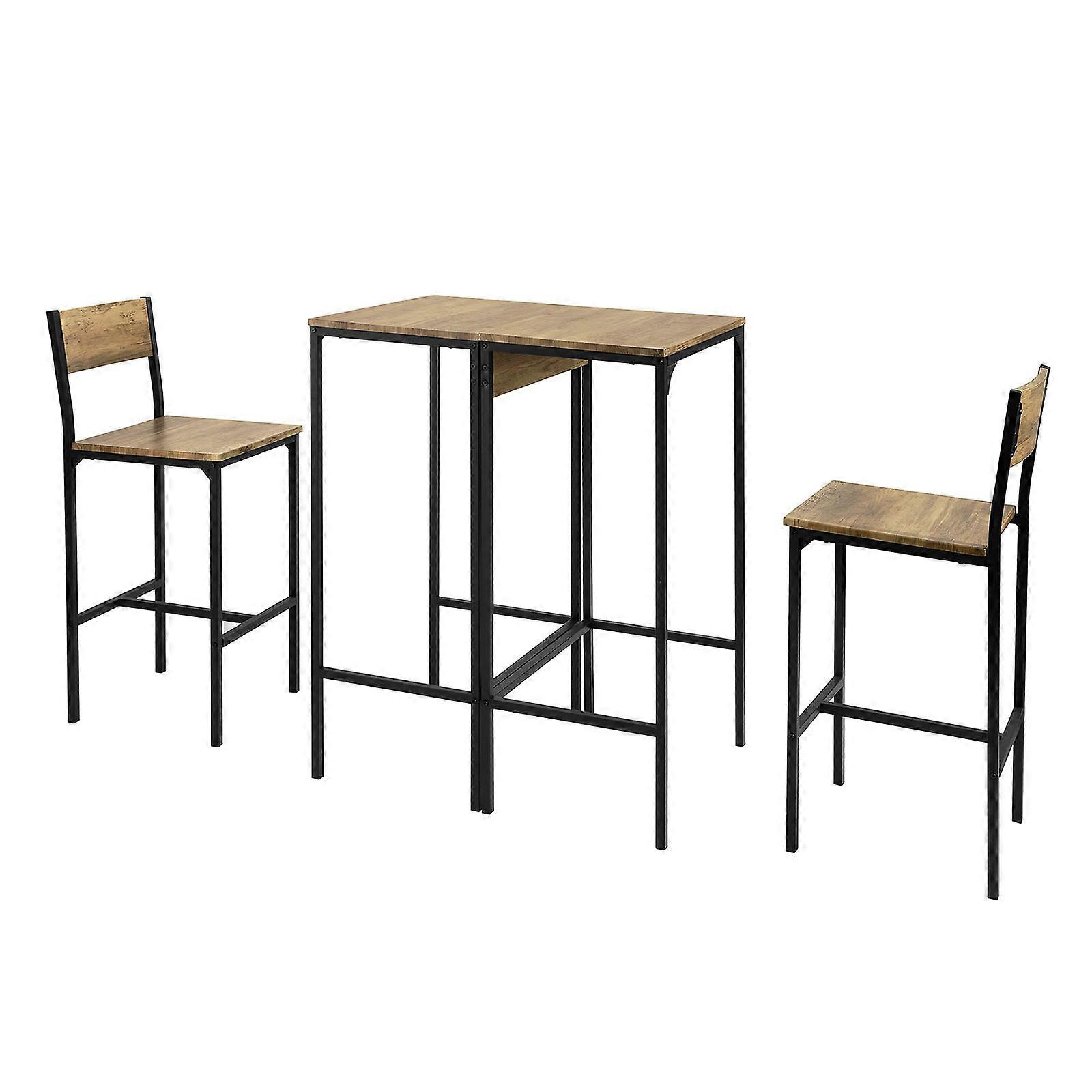 SoBuy 4 Piece Set of 2 High Tables and 2 Bar Chairs,OGT42-F