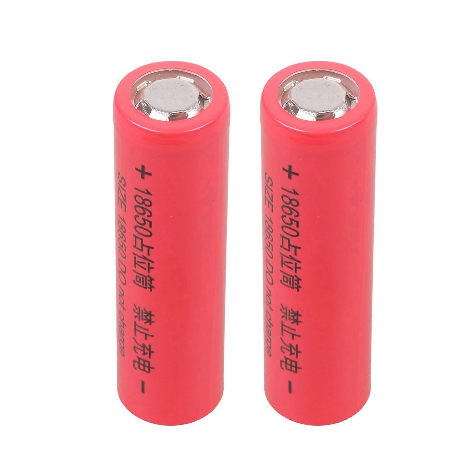 2-Unit 18650 Battery Setup Shell Conductive Shortcircuit Battery Placehold 0V for Industrial Skill Development Training  Red