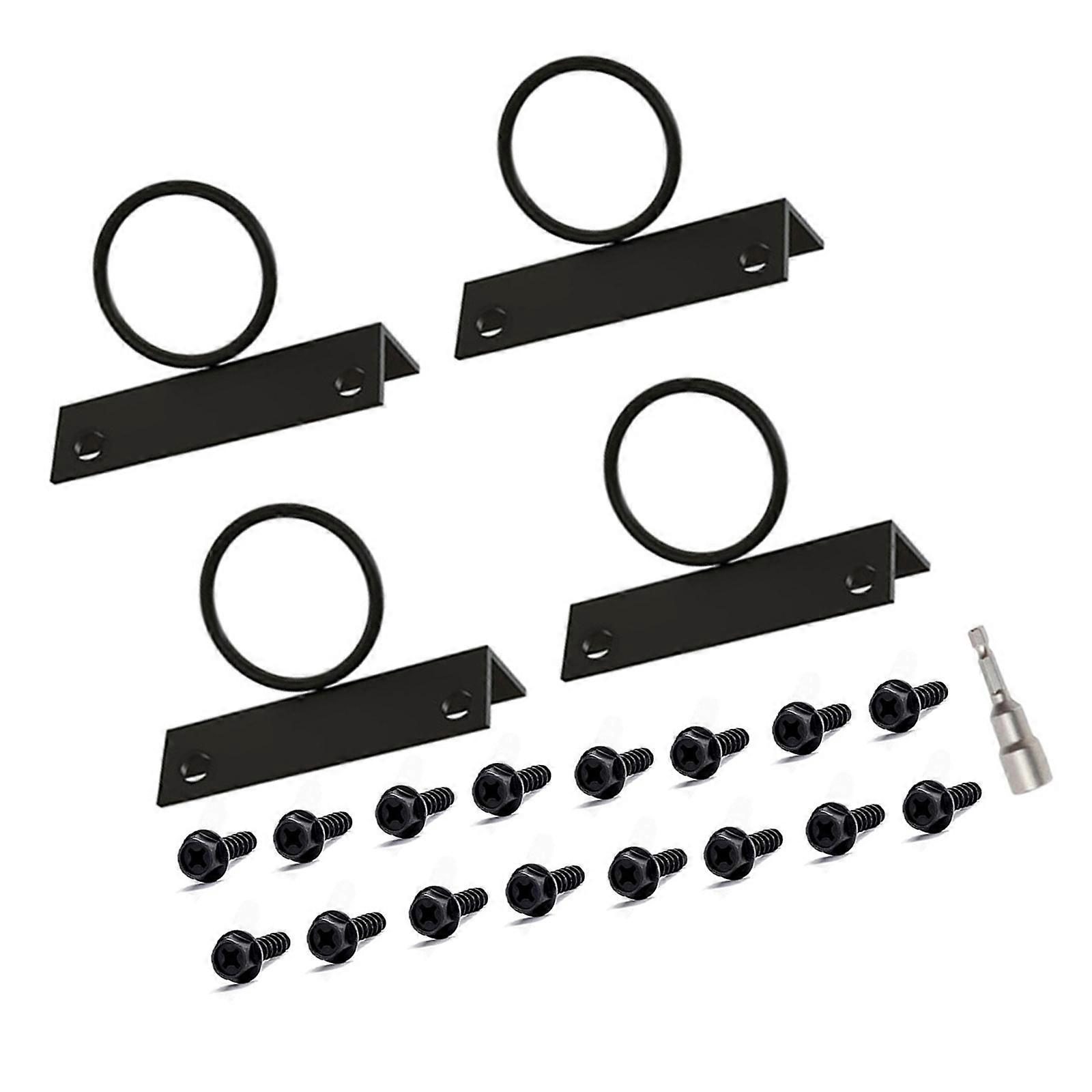 Stainless Steel Rope Rings Brackets 90 Degree Angles Secure Mounting Decorative Functional Hardware Multicolor