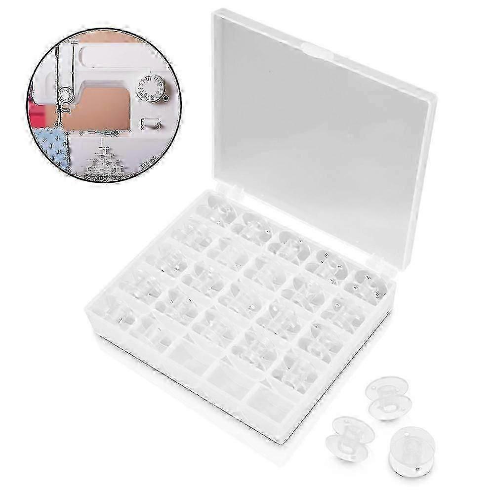 Transparent Plastic Sewing Machine Bobbins With Case And Soft Measuring Tape