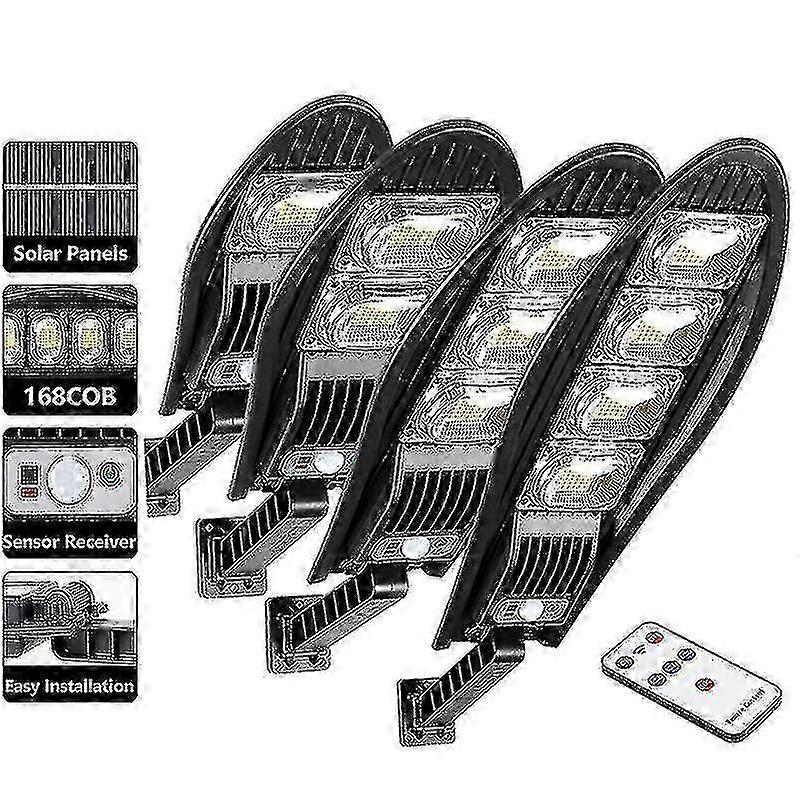 Upgraded 5000W Solar Street Light with 8000mAh Battery for Garden Wall, Waterproof & Adjustable Angle - Multiple Modes & Remote Control