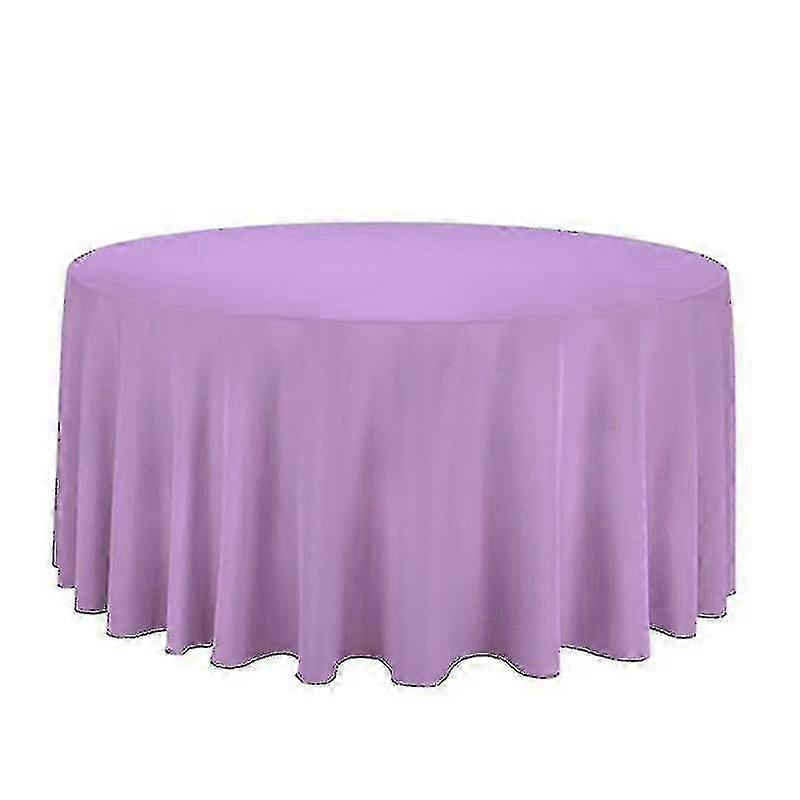 Round Tablecloth for Home Decor - Polyester Solid Color Wedding Cover