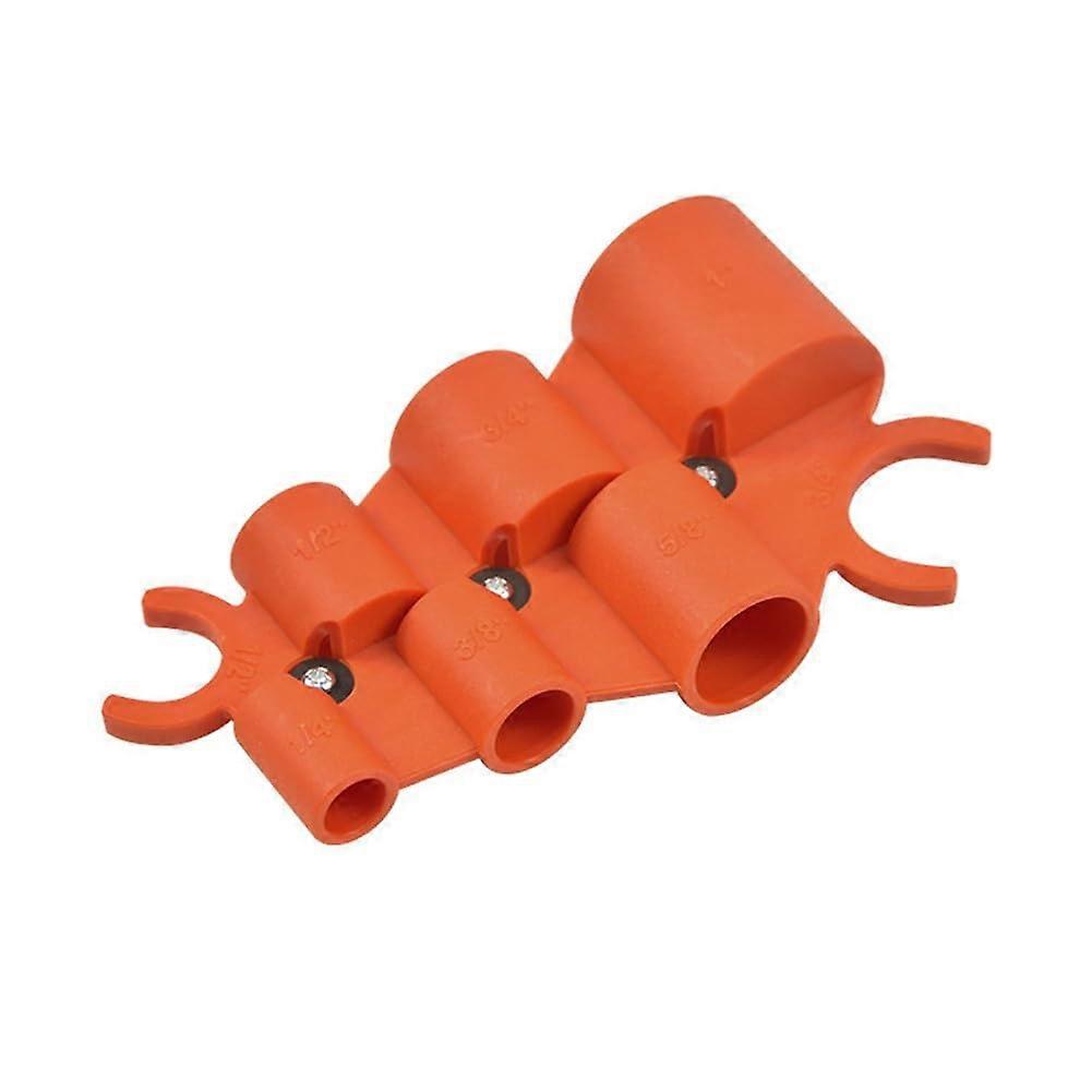 1/4'' to 1'' Pipe Depth and Diameter Gauge Tool With Deburring For PVC Copper PEX CPVC PERT Pipes Orange