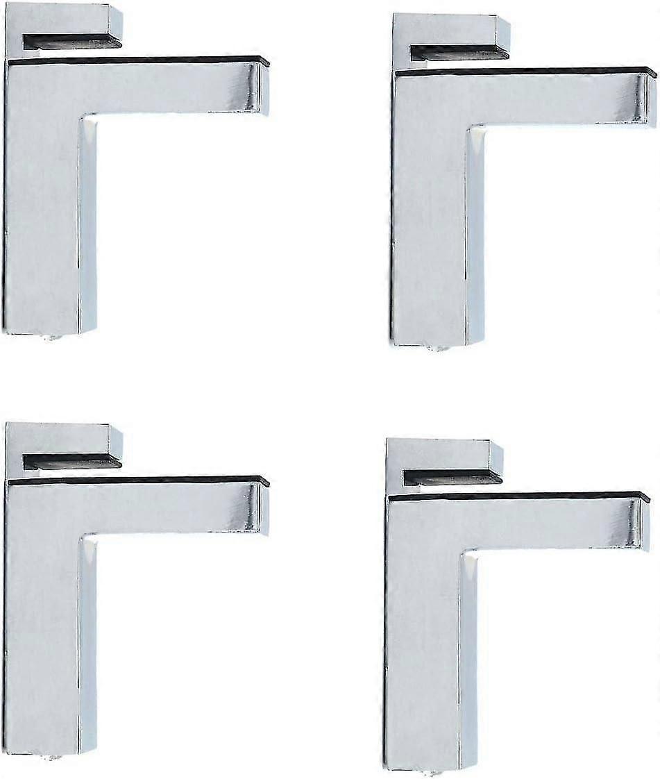 glass clamps f shaped adjustable wall mount set of 4