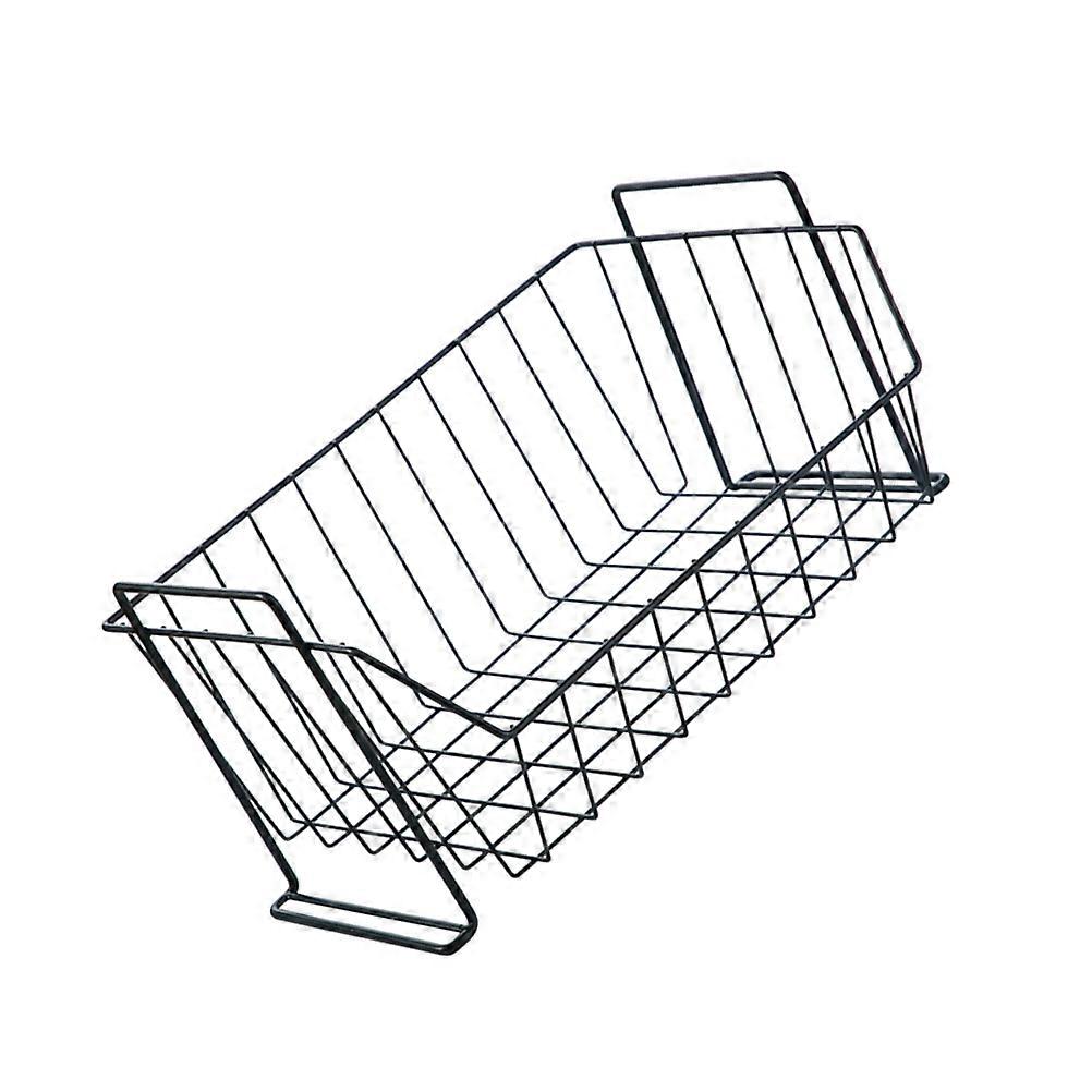 Spice Basket Hollowed Storage Rack Holder for Kitchen with Black Iron Frame