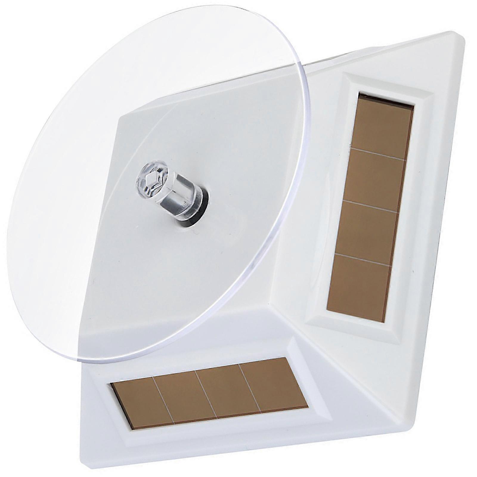 Practical Solar Rotating Display Platform Watches Showing Station ABS Texture for Watches Bracelets and Digital Devices  White