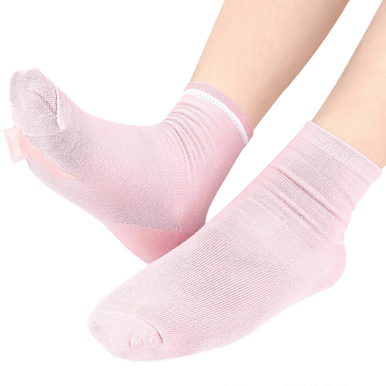 Moisturizing Heel Socks Big Toe Separator Bunions Corrector Hammer Toe Straightener Toe Spacers Hallux Valgus Corrector  Pink